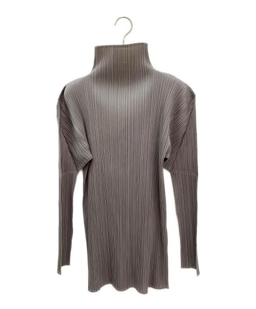 PLEATS PLEASE プリーツプリーズ 長袖 カットソー グレー サイズ3 PLEATS PLEASE プリーツプリーズ イッセイミヤケ PP04-JK602 プリーツ
