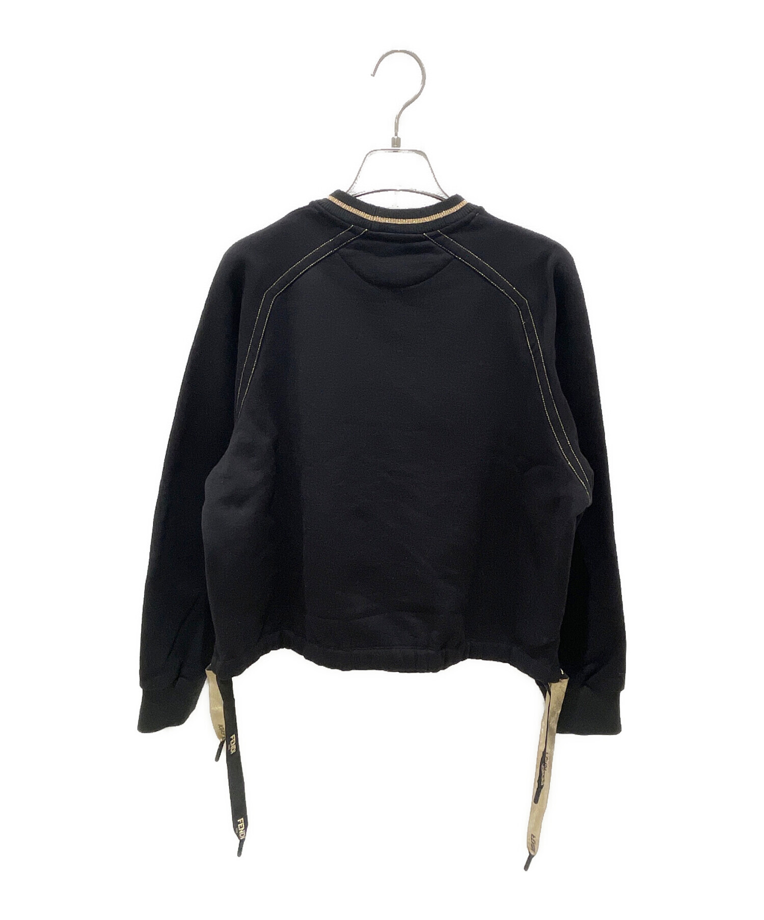 中古・古着通販】FENDI (フェンディ) ロゴスウェット ブラック サイズ 