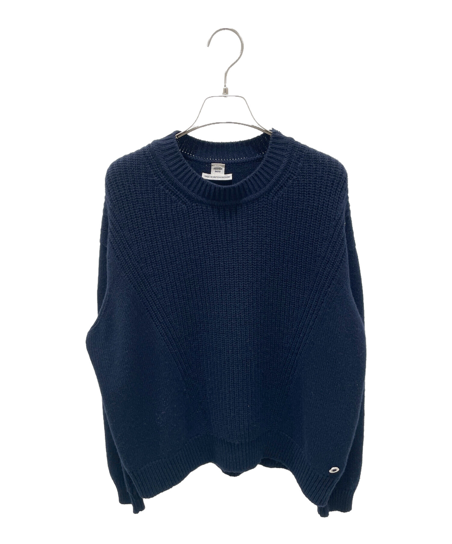中古・古着通販】HERMES (エルメス) カシミヤ混ニット セリエ ネイビー