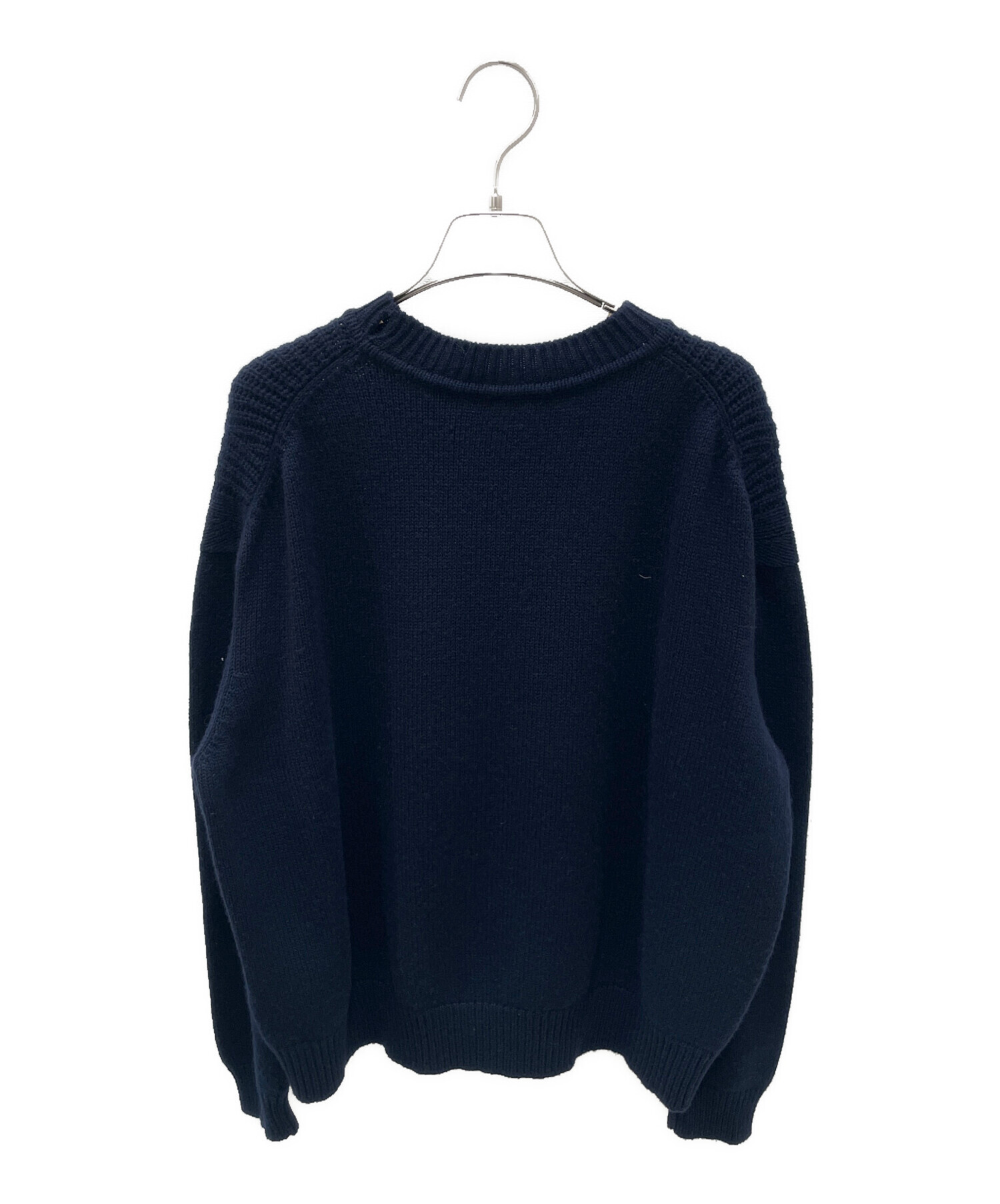 中古・古着通販】HERMES (エルメス) カシミヤ混ニット セリエ ネイビー