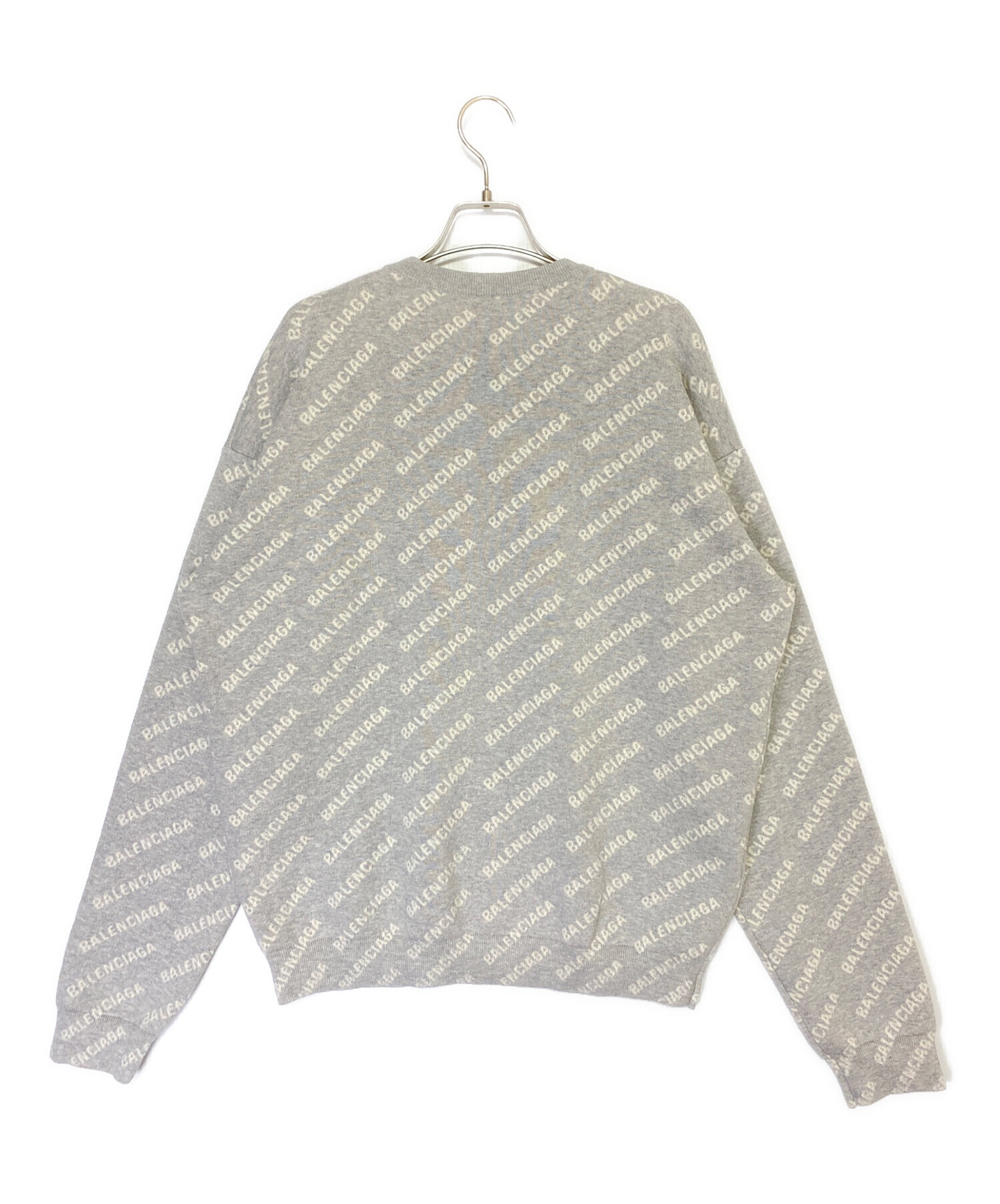 中古・古着通販】BALENCIAGA (バレンシアガ) オールオーバーロゴニット 