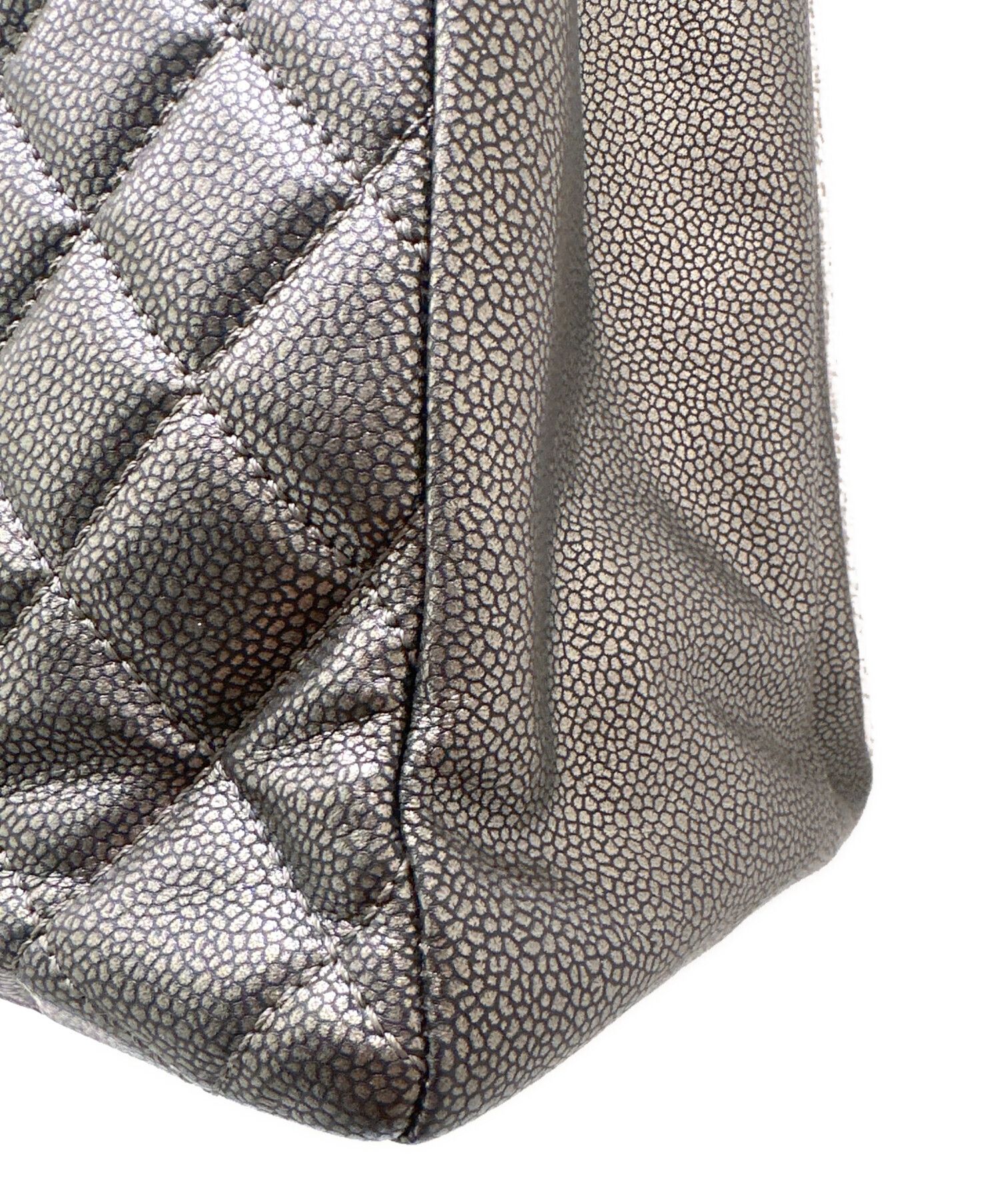 中古・古着通販】CHANEL (シャネル) GSTトートバッグ ダークシルバー