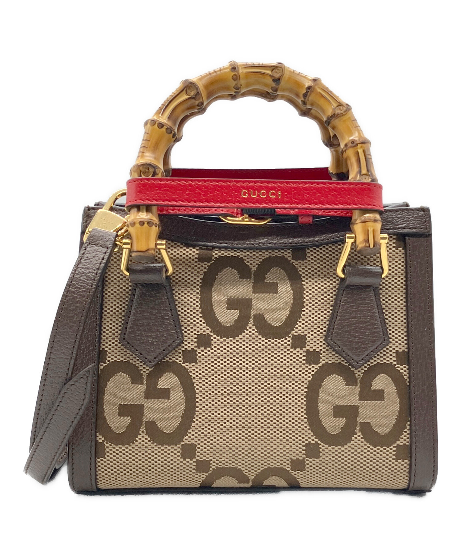 中古・古着通販】GUCCI (グッチ) ダイアナGGバンブーミニハンドル 