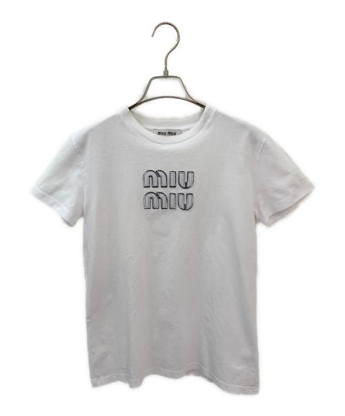 中古・古着通販】MIU MIU (ミュウミュウ) ロゴTシャツ ホワイト サイズ