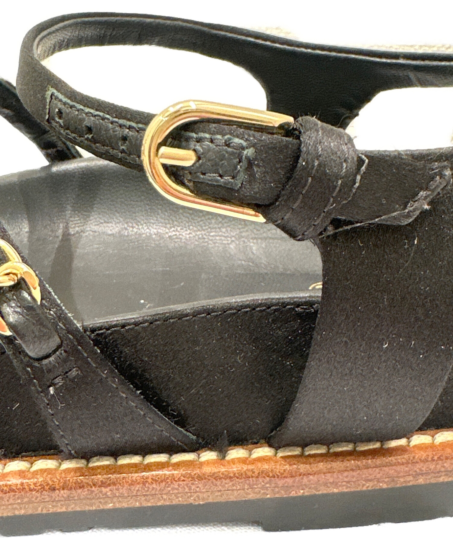 中古・古着通販】CHANEL (シャネル) チェーンサンダル ブラック サイズ