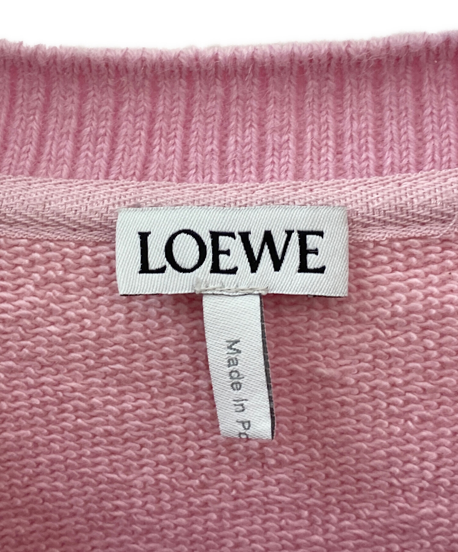 LOEWE ピンク クロップドスウェット L ロエベ スウェット ピンク L レディース LOEWE - LOEWE