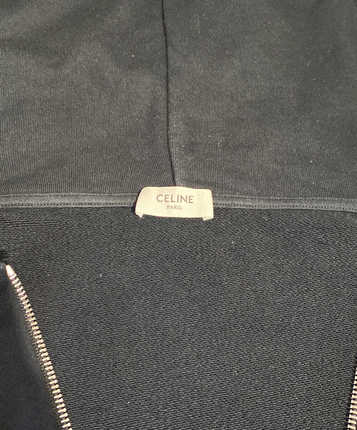 中古・古着通販】CELINE (セリーヌ) ロゴジップパーカー ブラック