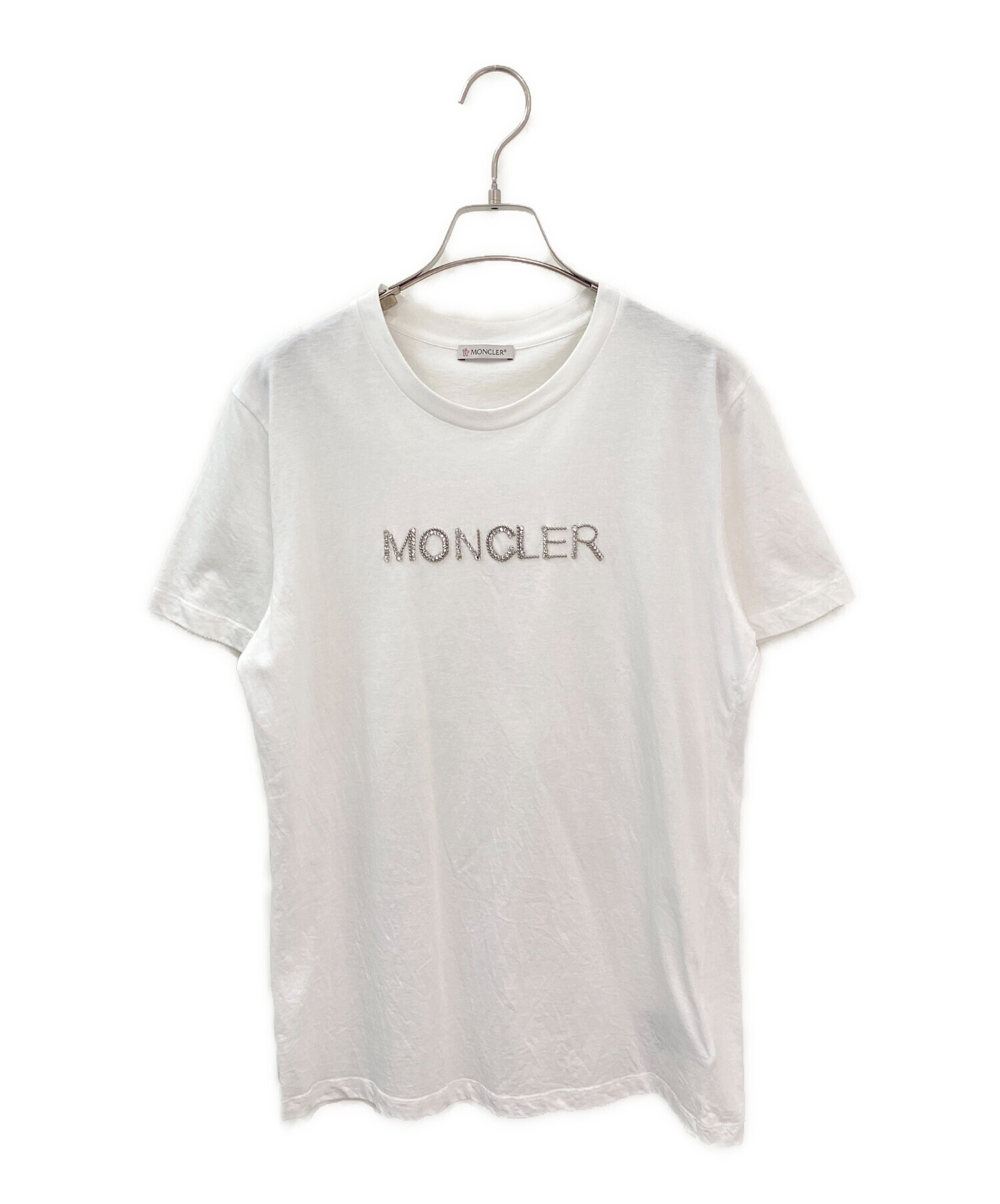 中古・古着通販】MONCLER (モンクレール) ラインストーンロゴTシャツ
