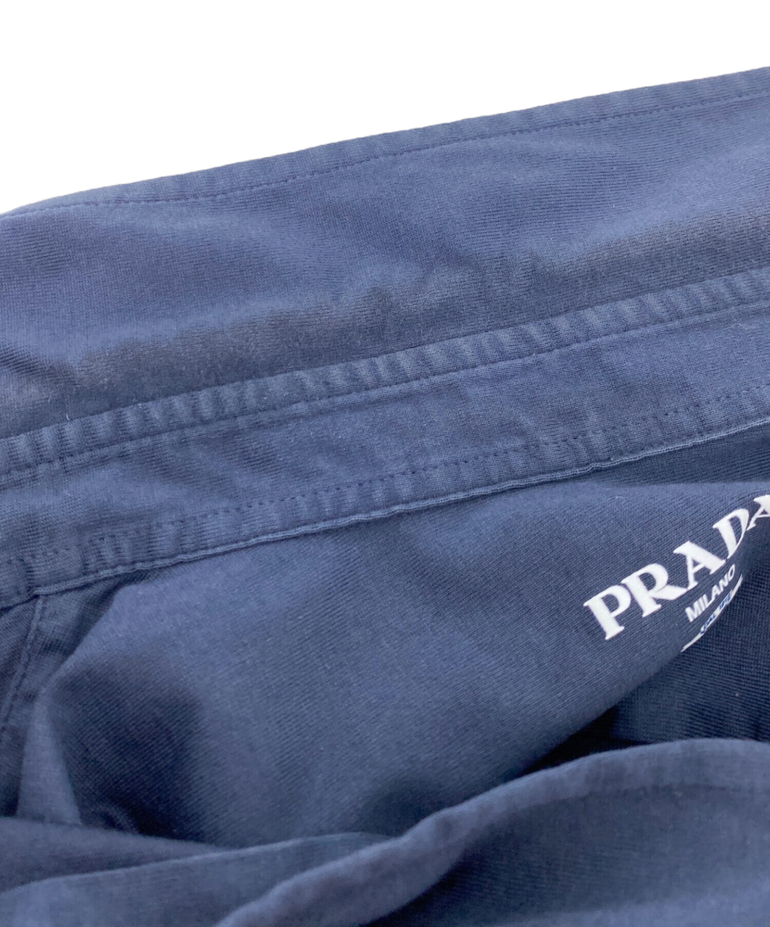 中古・古着通販】PRADA (プラダ) エンブレムロゴシャツ ネイビー