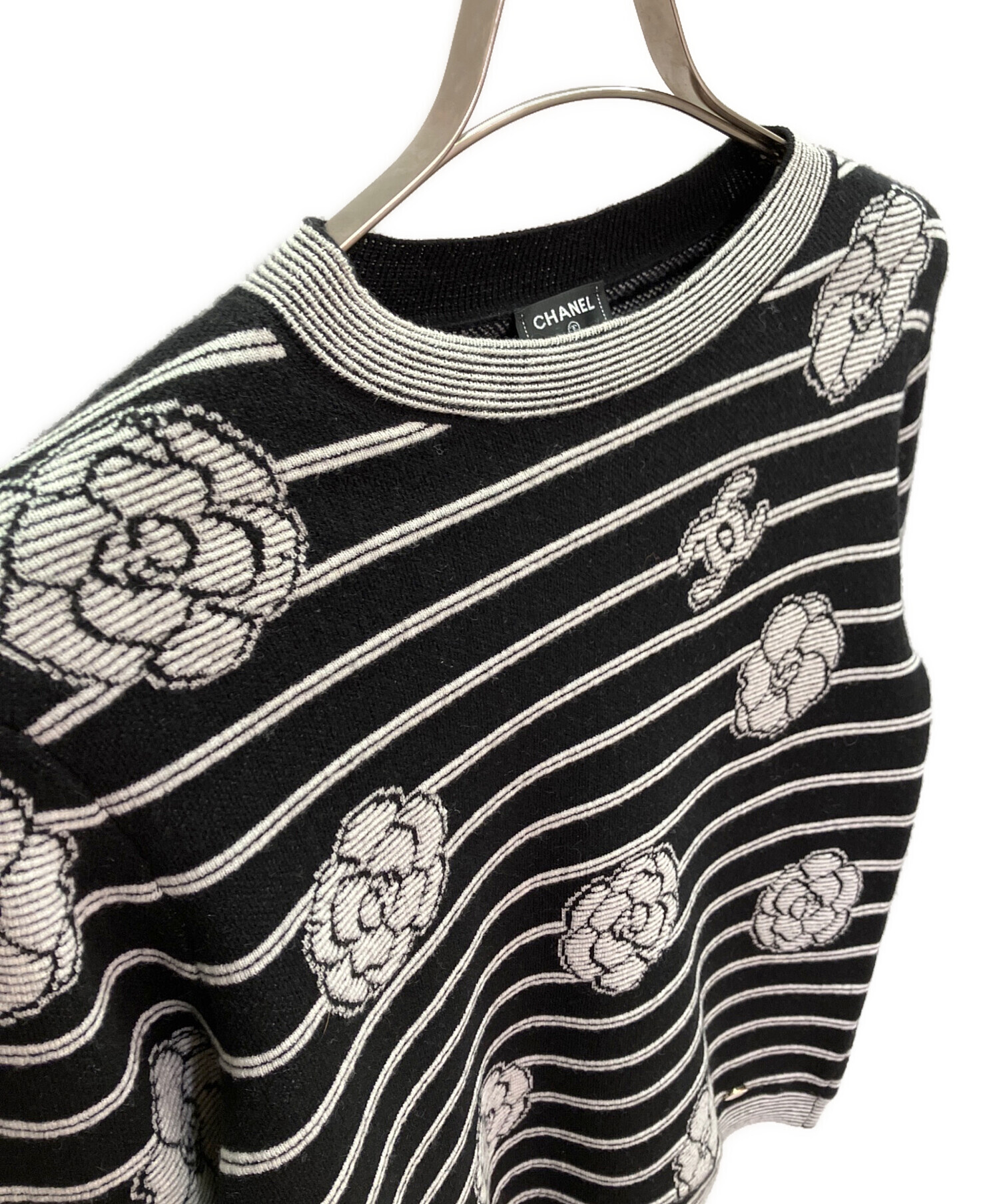 中古・古着通販】CHANEL (シャネル) カシミヤ混カメリアニット 