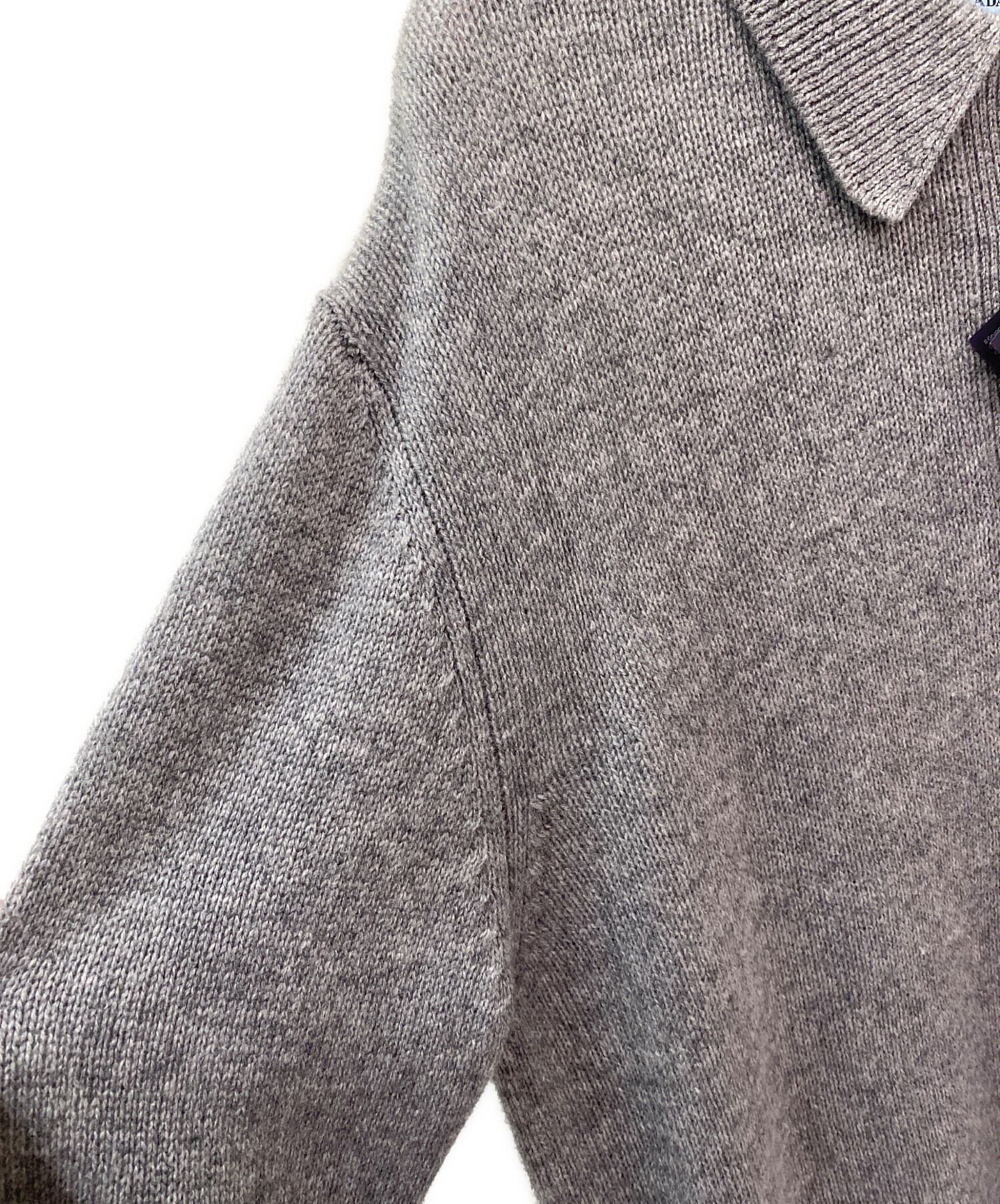 中古・古着通販】PRADA (プラダ) トライアングルロゴニットポロシャツ