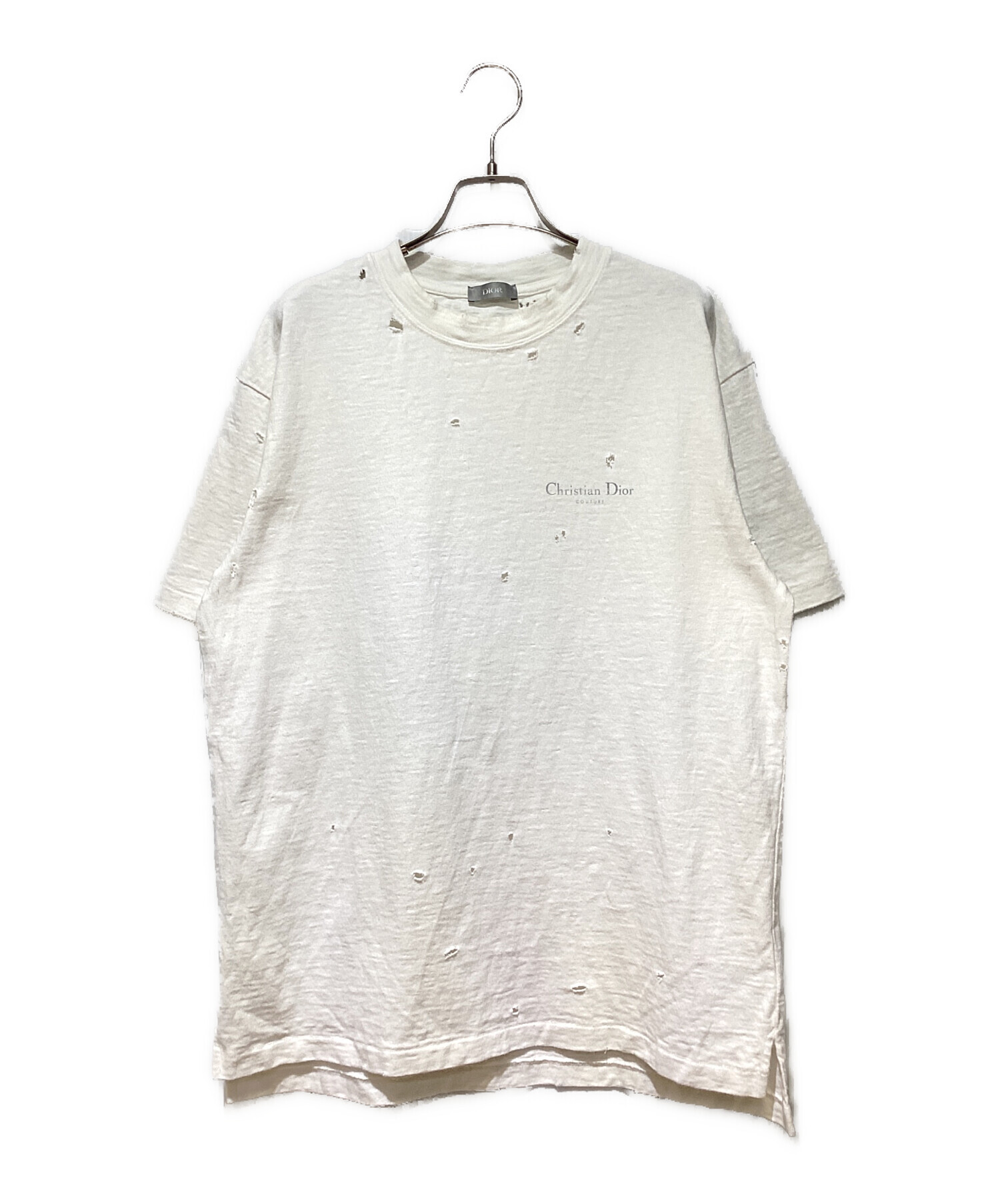 中古・古着通販】Dior (ディオール) ダメージ加工Tシャツ ホワイト