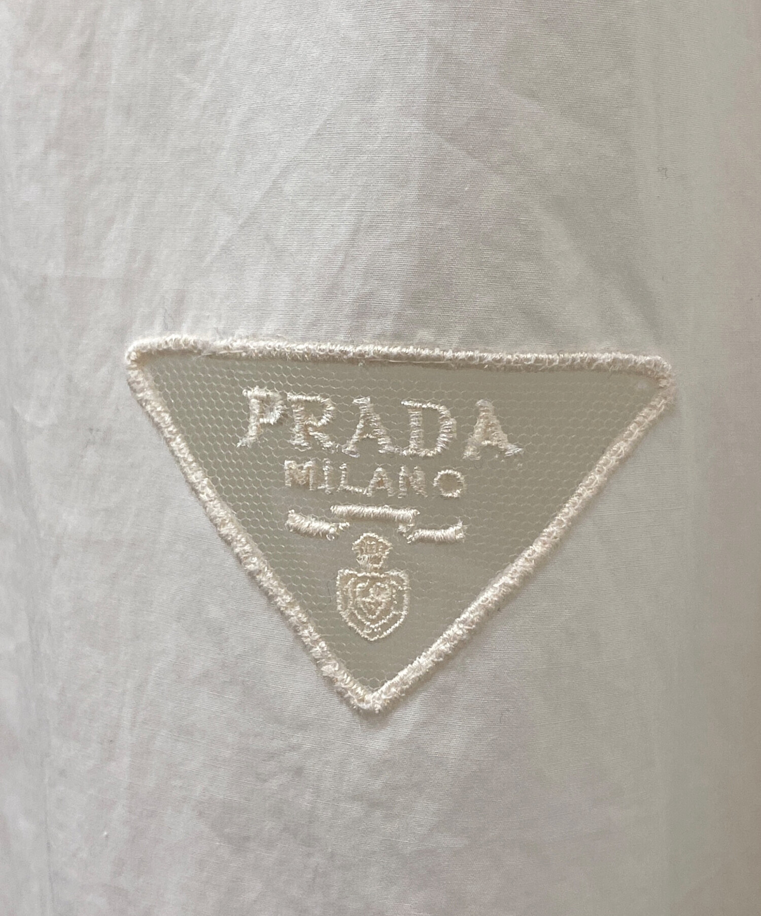 中古・古着通販】PRADA (プラダ) レースシャツワンピース ホワイト