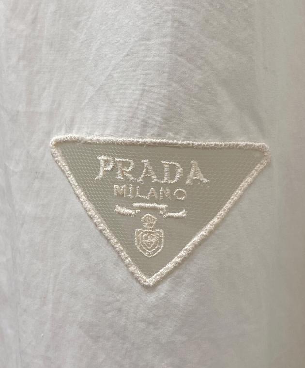 中古・古着通販】PRADA (プラダ) レースシャツワンピース ホワイト