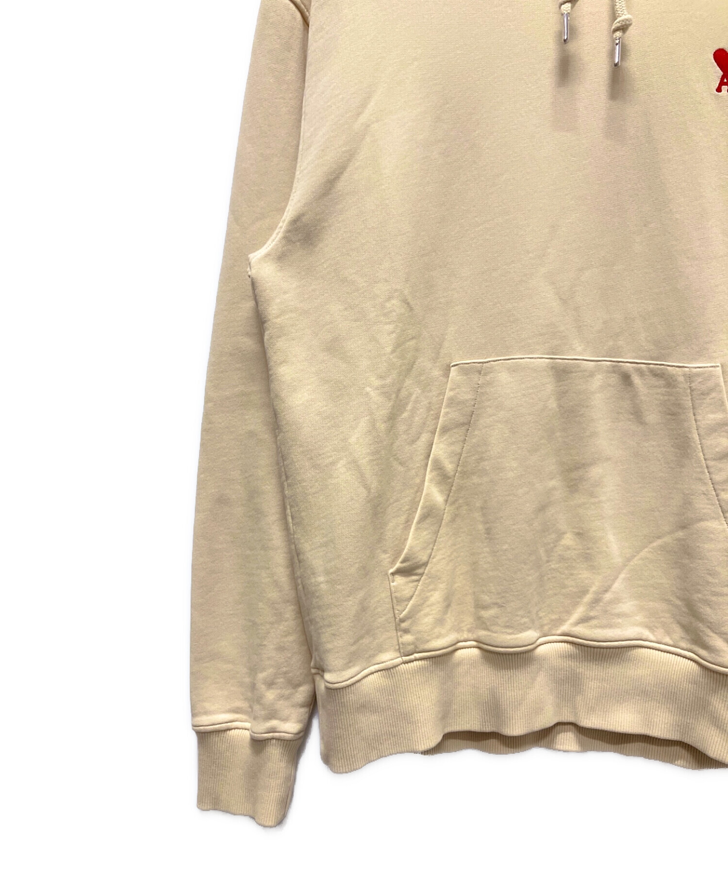 中古・古着通販】AMIPARIS (アミパリス) ハートロゴパーカー ベージュ 