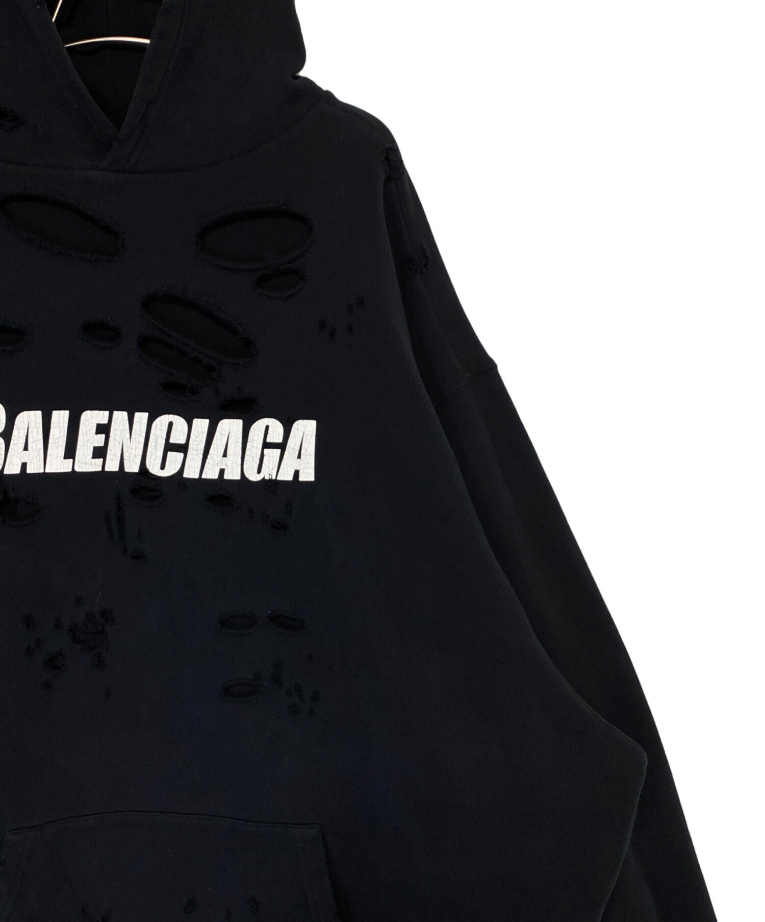 中古・古着通販】BALENCIAGA (バレンシアガ) Caps Destroyed Hoodie