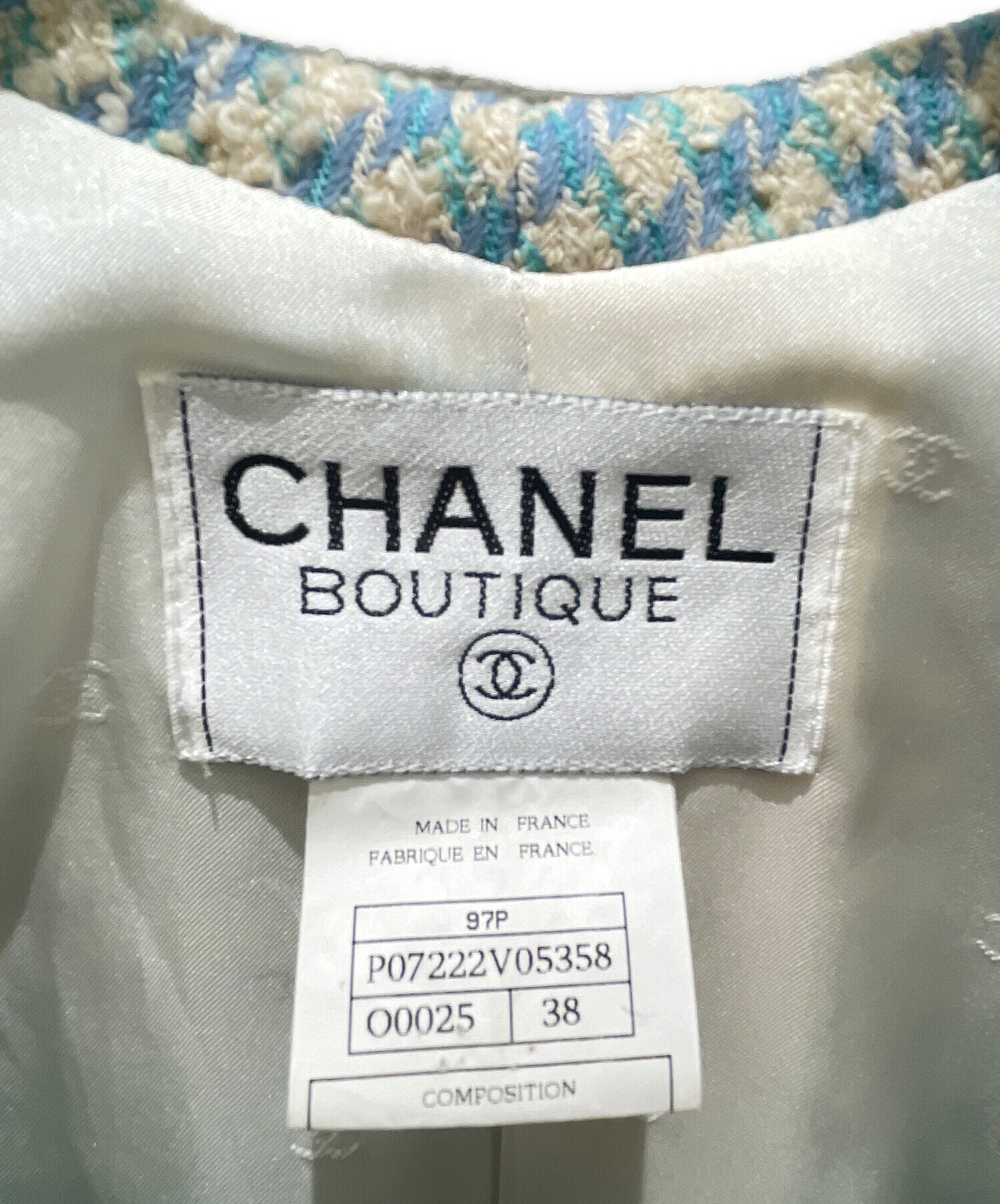 中古・古着通販】CHANEL (シャネル) ココボタンツイードジャケット