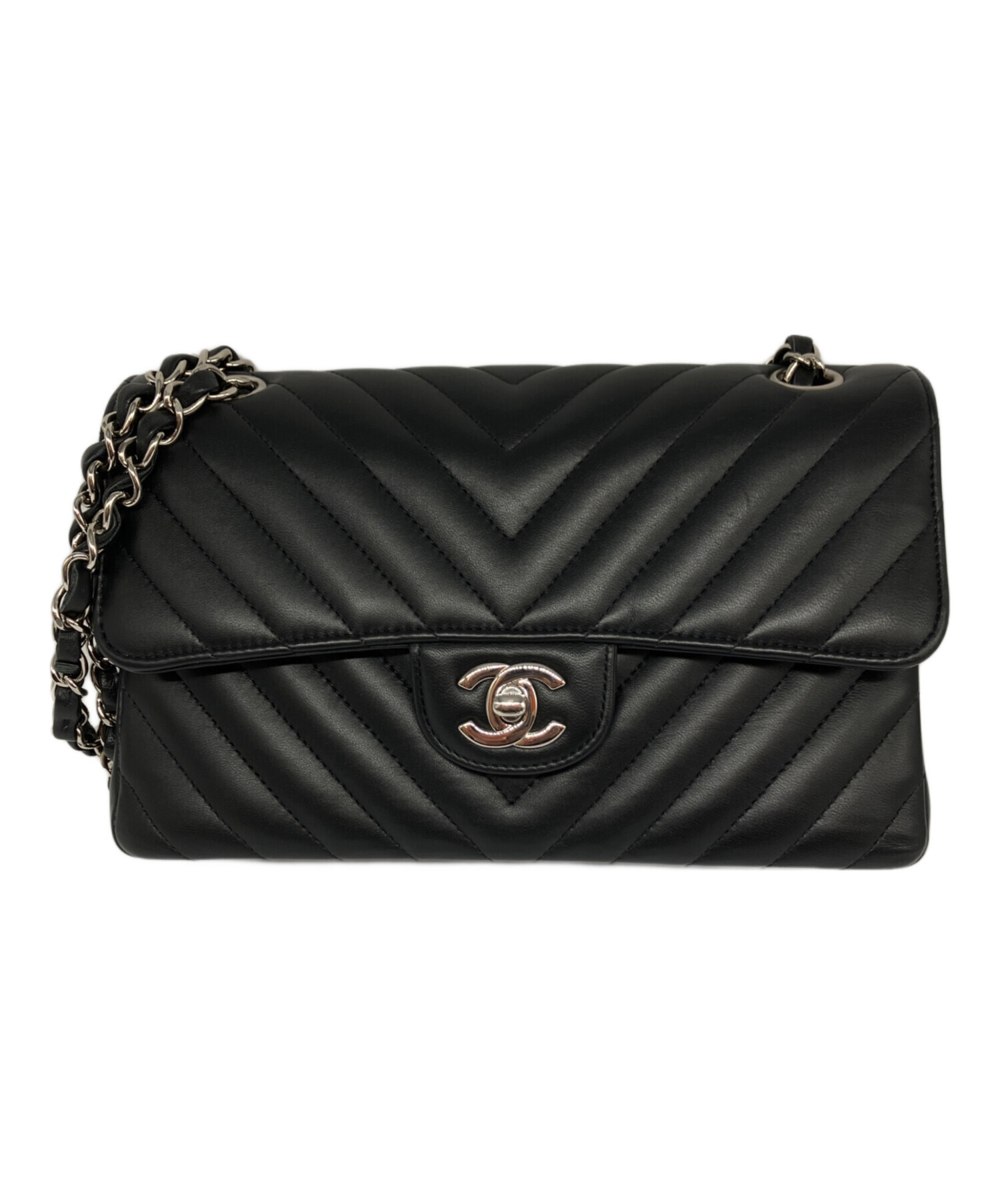 中古・古着通販】CHANEL (シャネル) Wフラップチェーンショルダー  