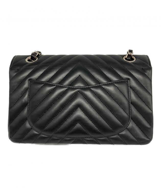 中古・古着通販】CHANEL (シャネル) WフラップVステッチチェーン