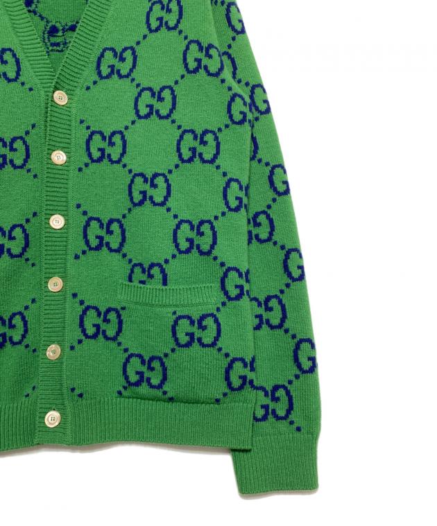 中古・古着通販】GUCCI (グッチ) GGカーディガン グリーン サイズ:M