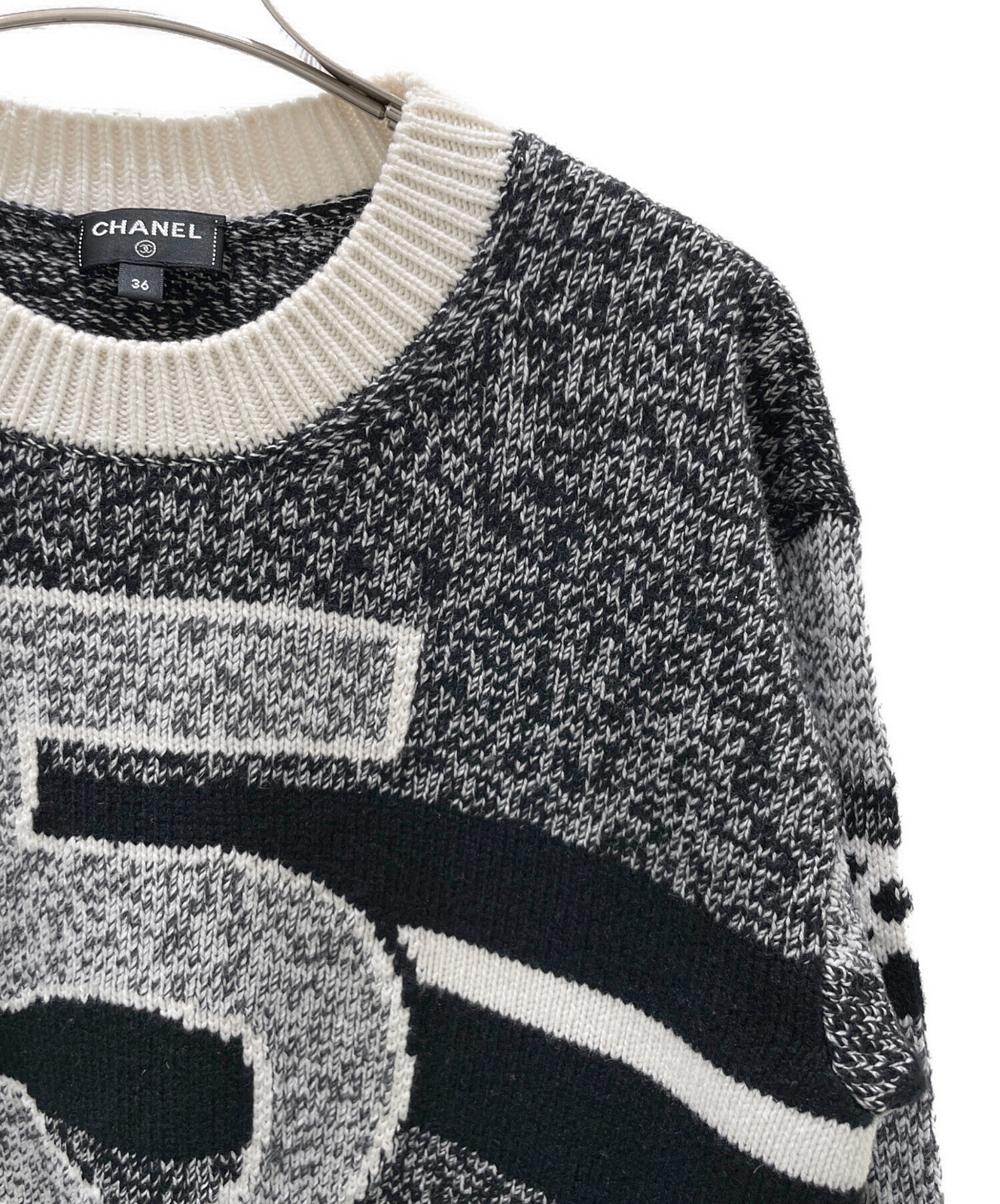 中古・古着通販】CHANEL (シャネル) NO.5ニット ブラック サイズ:36