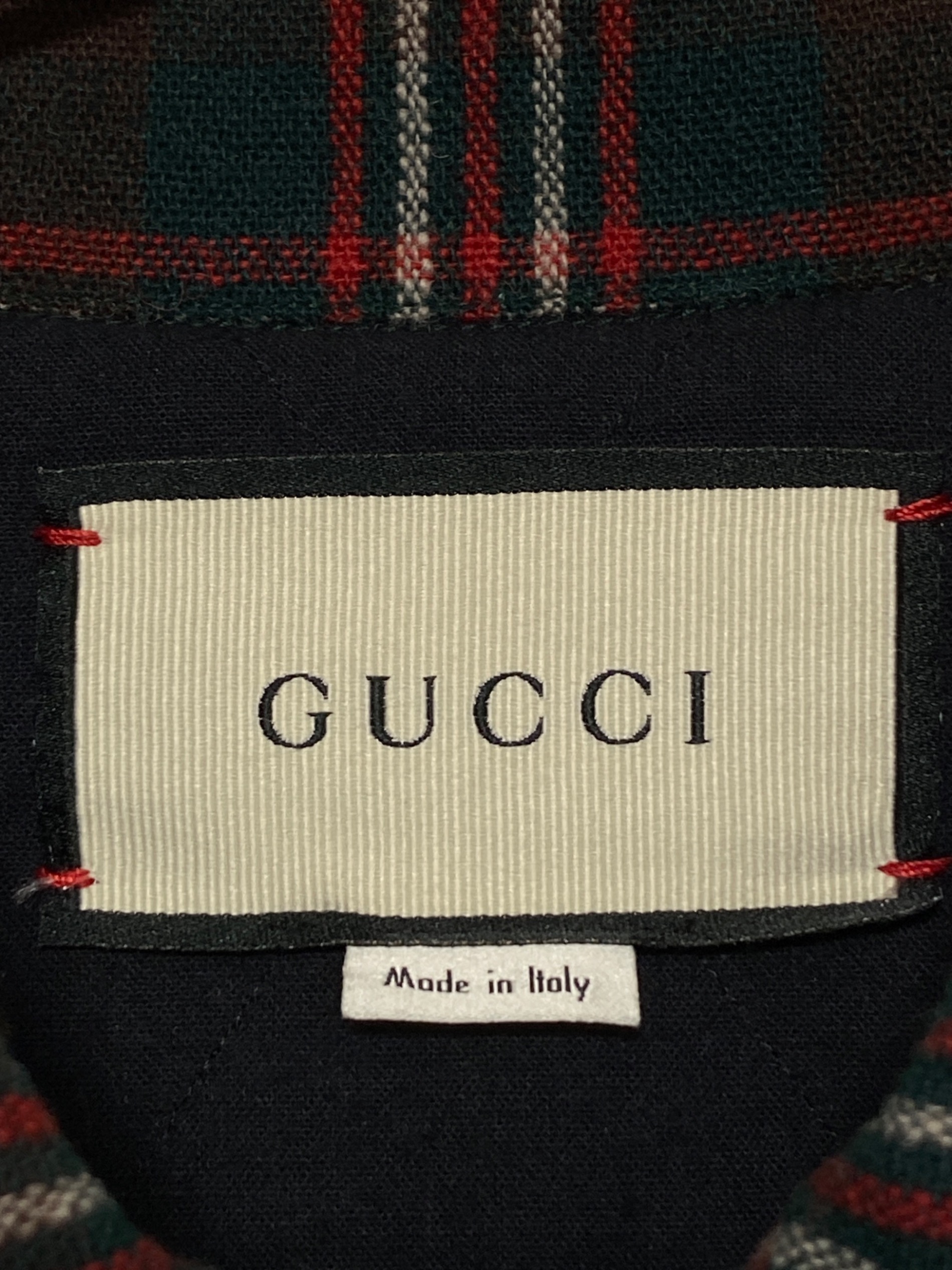 中古・古着通販】GUCCI (グッチ) ジップアップチェックジャケット