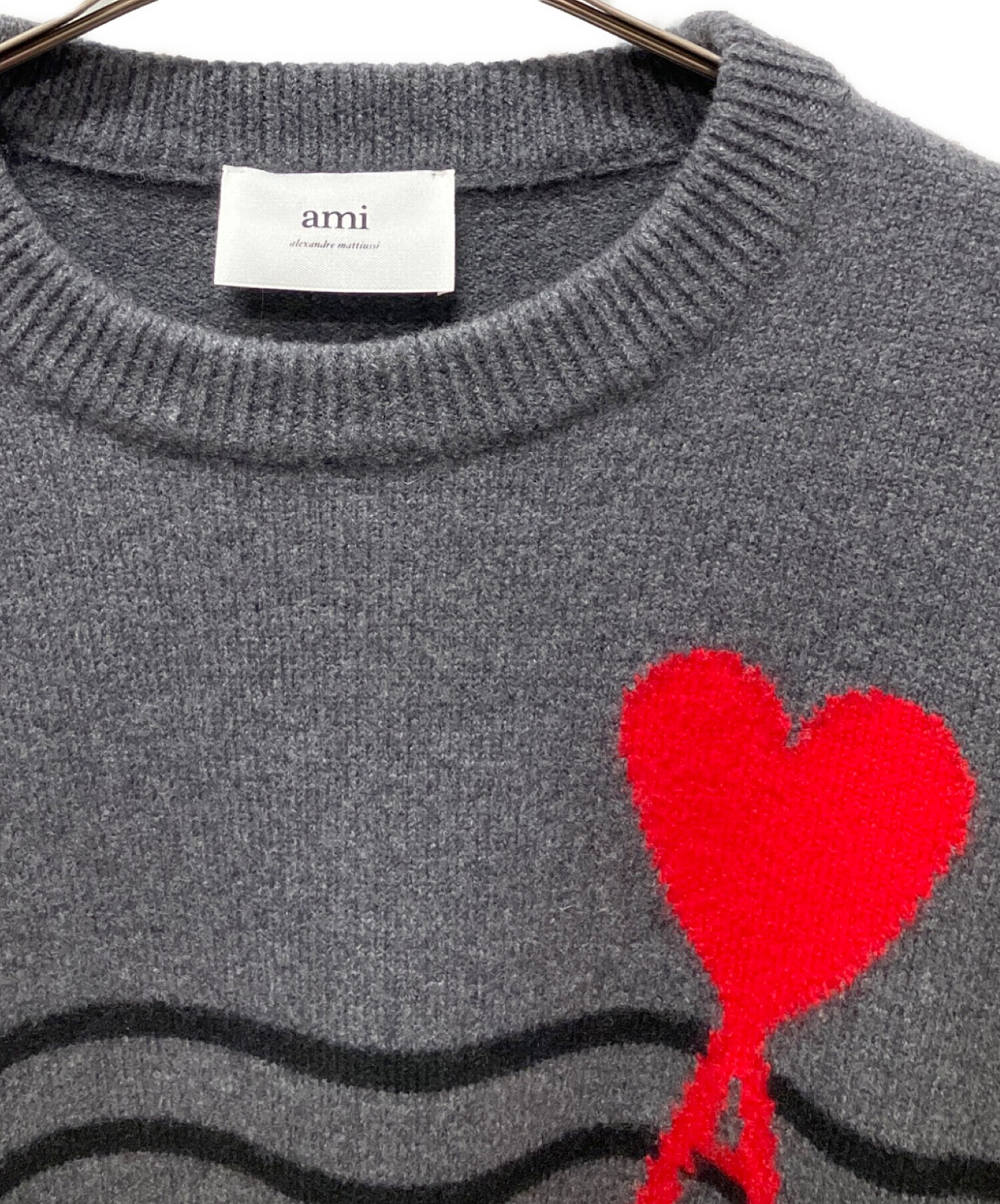 中古・古着通販】AMIPARIS (アミパリス) AMI ハートロゴ ボーダー