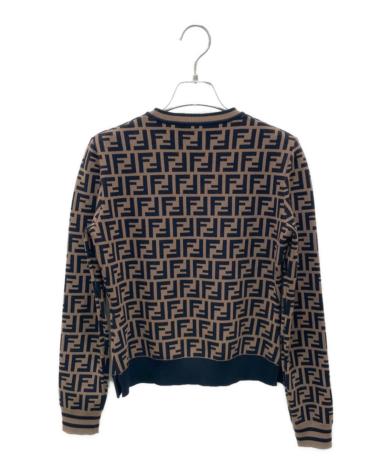 中古・古着通販】FENDI (フェンディ) ズッカ柄ニット ブラウン 