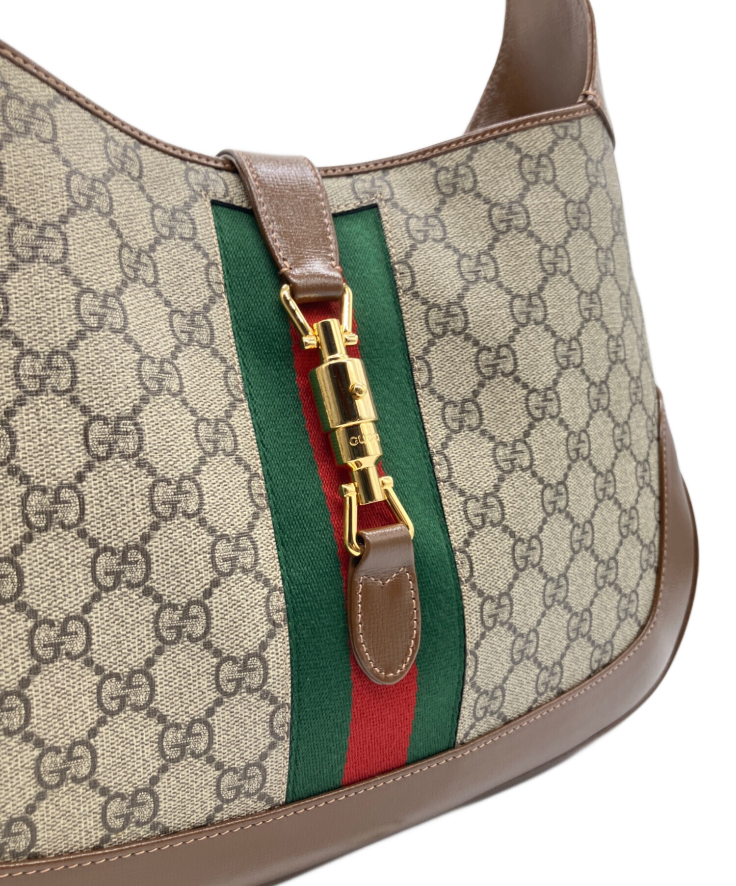 グッチ GUCCI ジャッキー ワンショルダーバッグ スエード 茶 中古・古着通販】GUCCI (グッチ) ジャッキー1961ミディアムショルダー