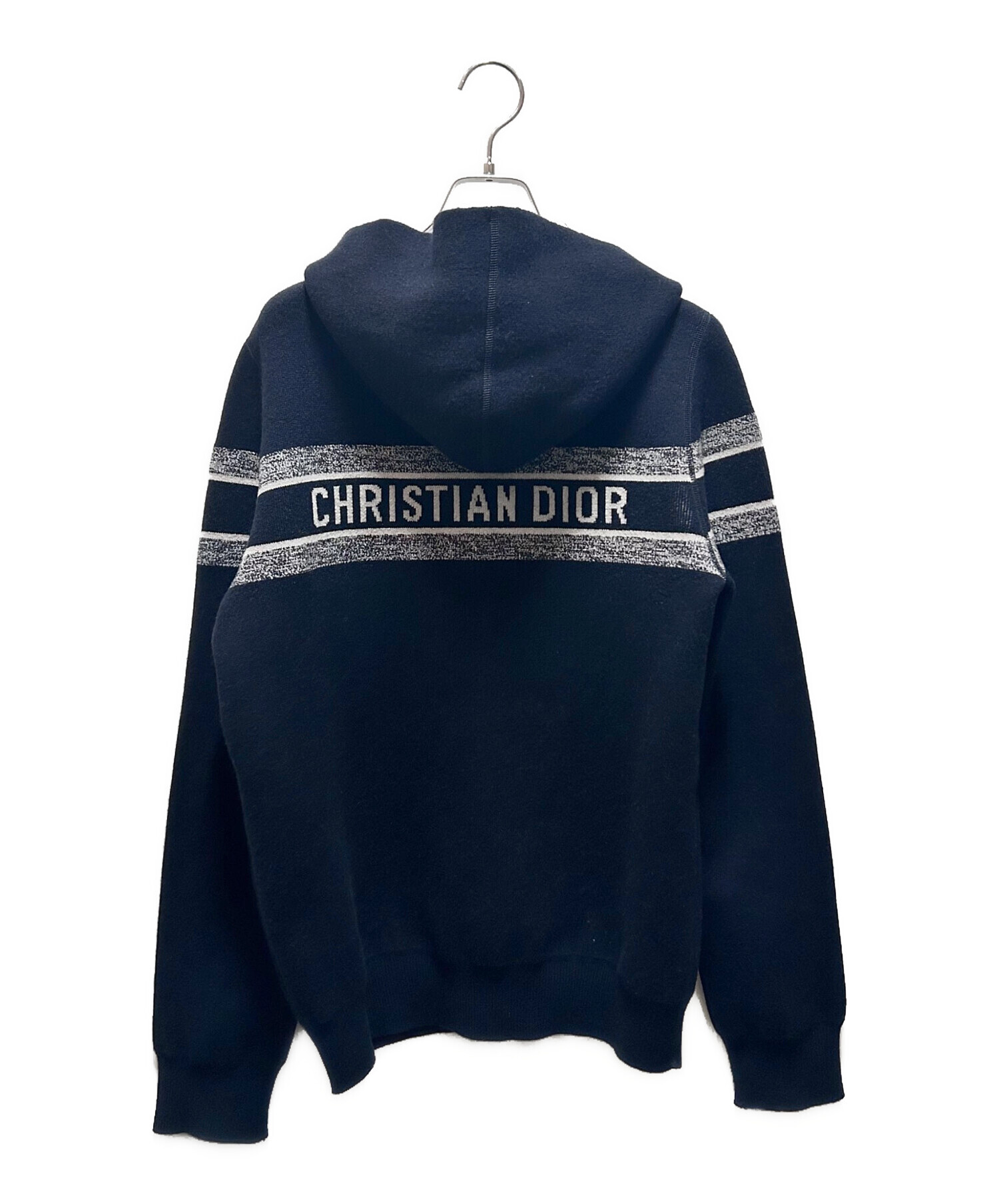 Christian Dior 裏オブリーク柄 フード付きネイビーコート新品未使用 中古・古着通販】Dior (ディオール) オブリークリバーシブルパーカー