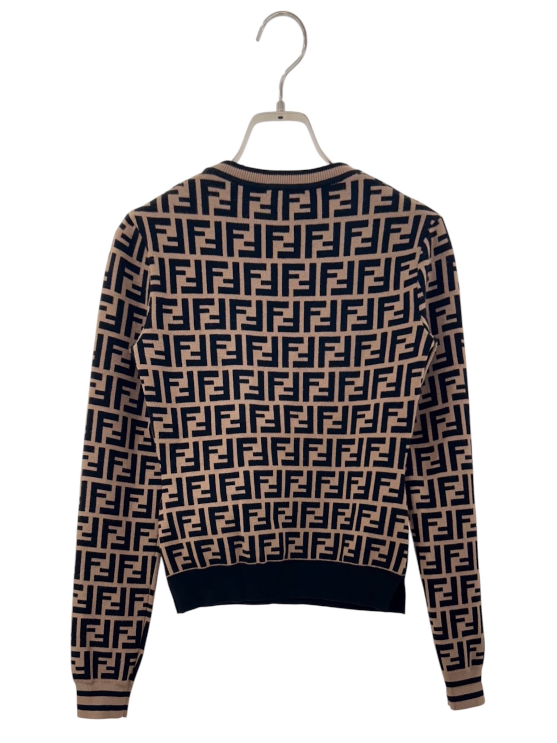 中古・古着通販】FENDI (フェンディ) ズッカ柄 ニット ブラウン 
