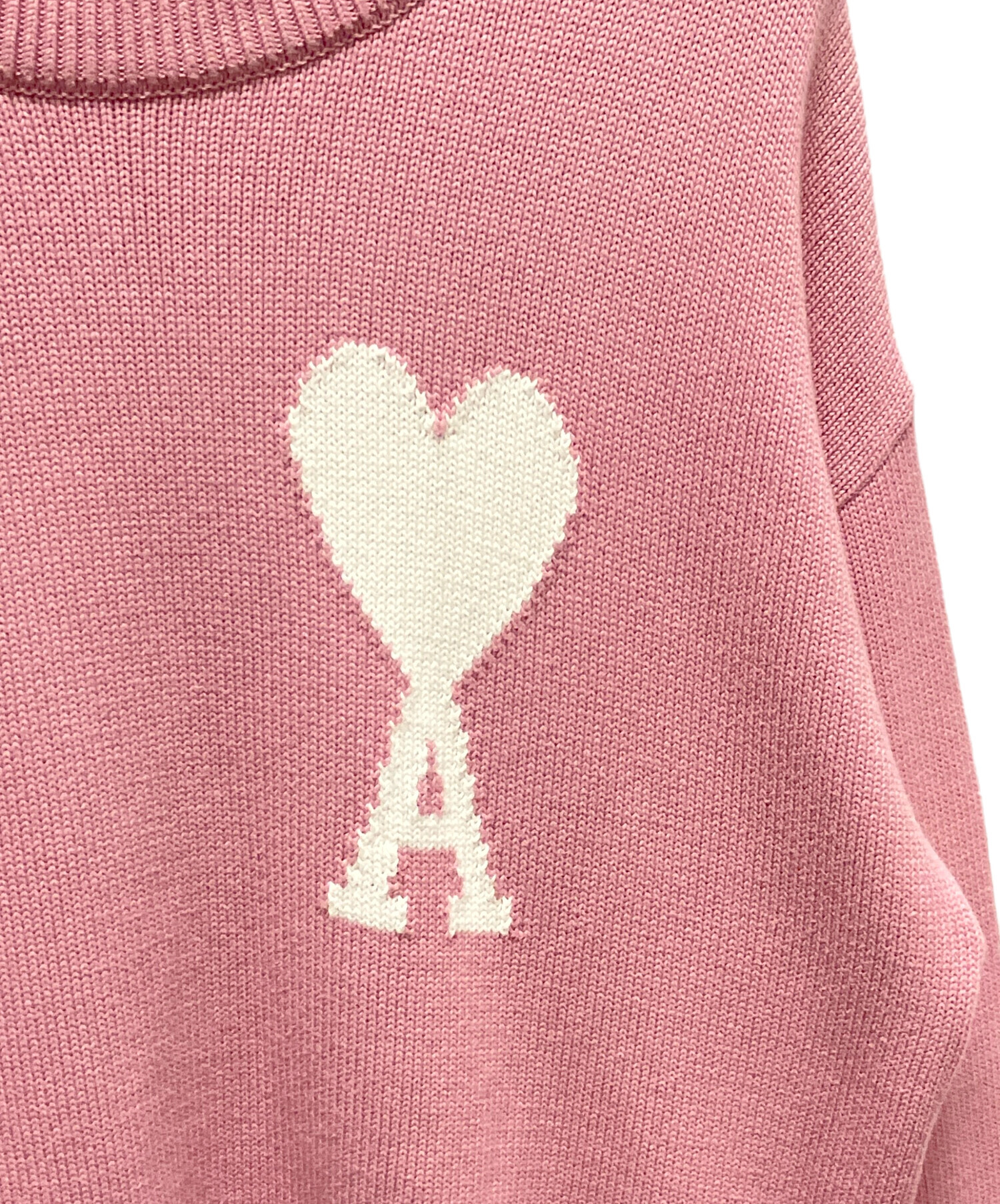 中古・古着通販】AMIPARIS (アミパリス) ハートロゴコットンニット