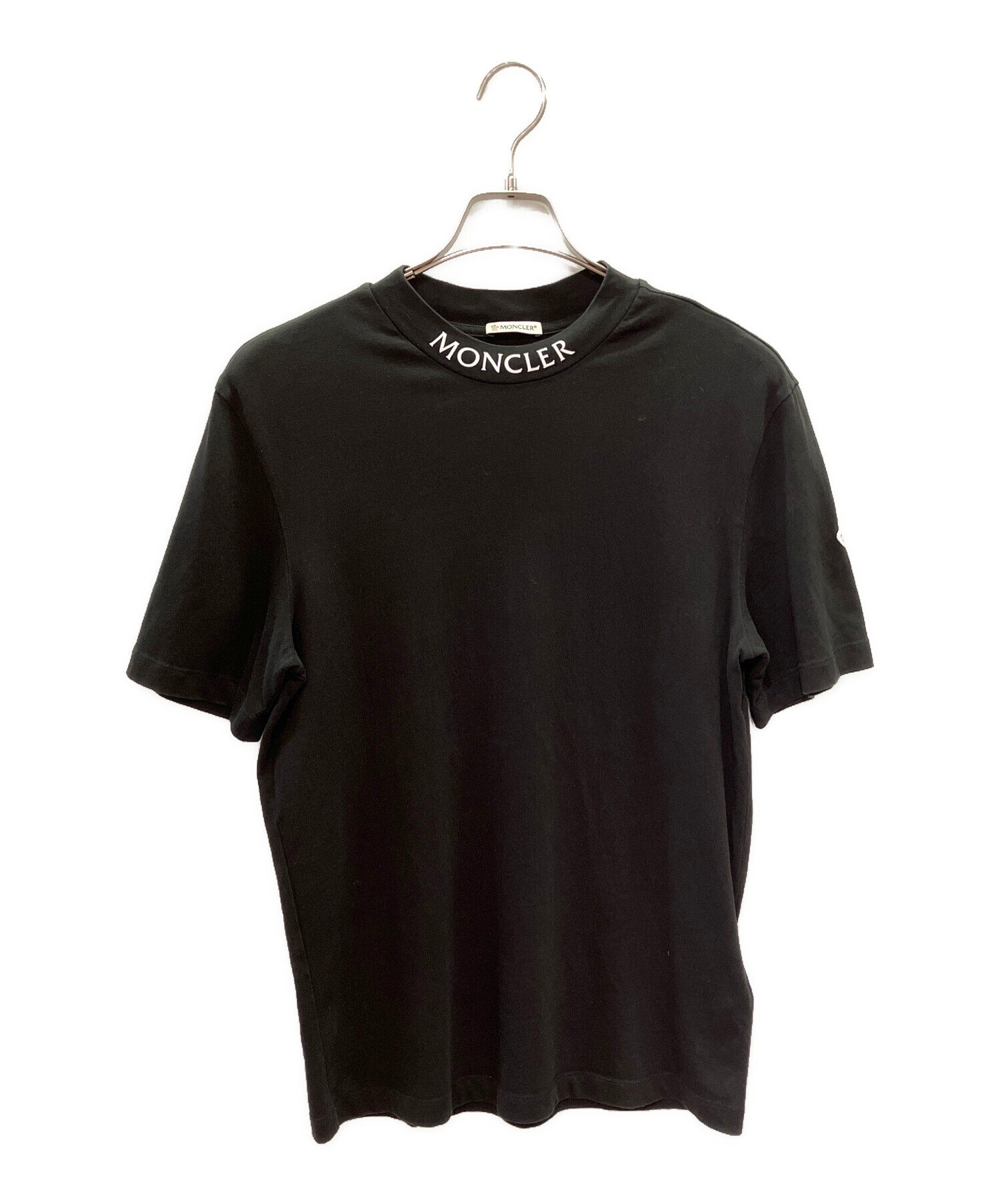 中古・古着通販】MONCLER (モンクレール) ネックロゴ Tシャツ ブラック 