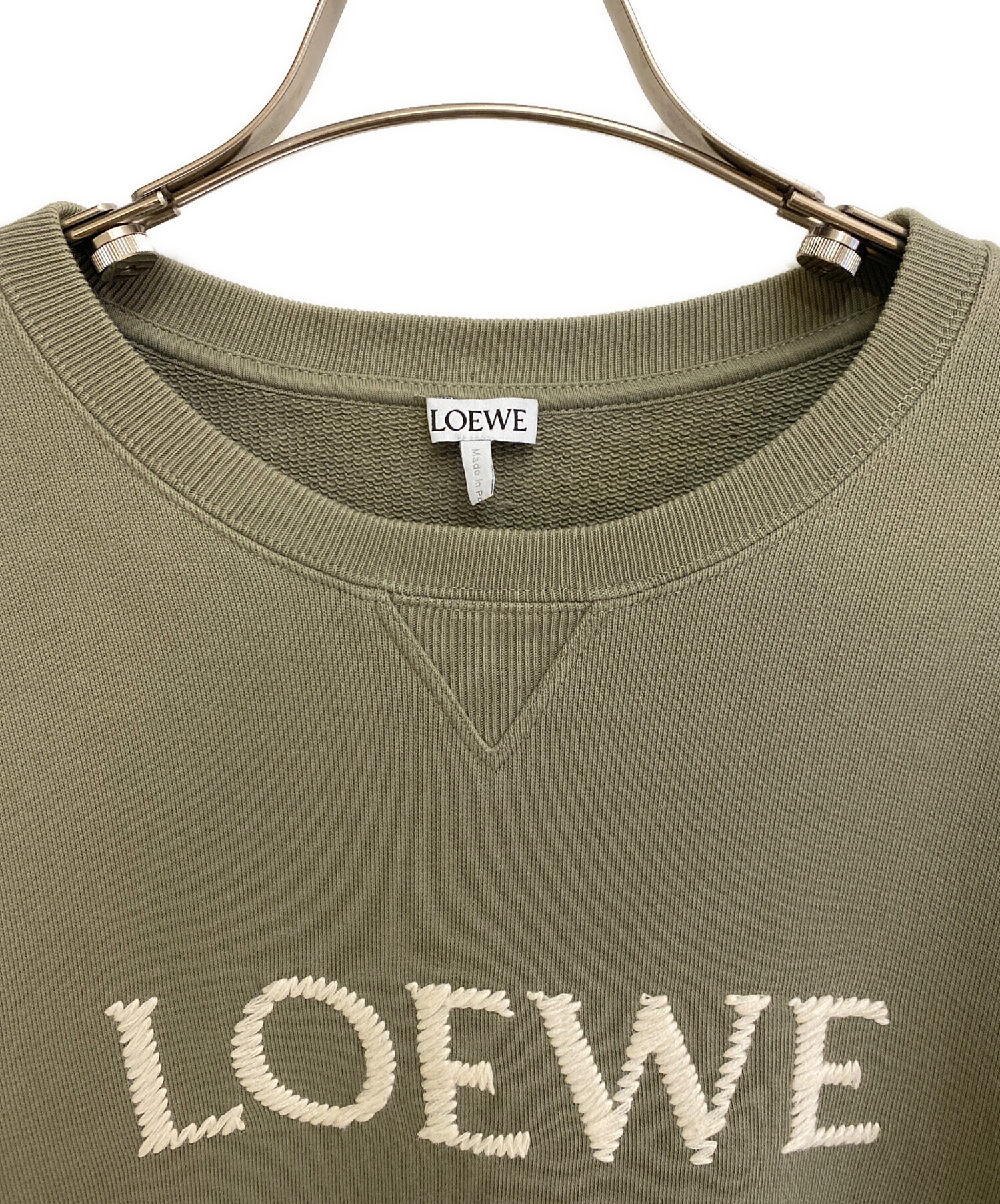 中古・古着通販】LOEWE (ロエベ) ロゴスウェット オリーブ サイズ:L 
