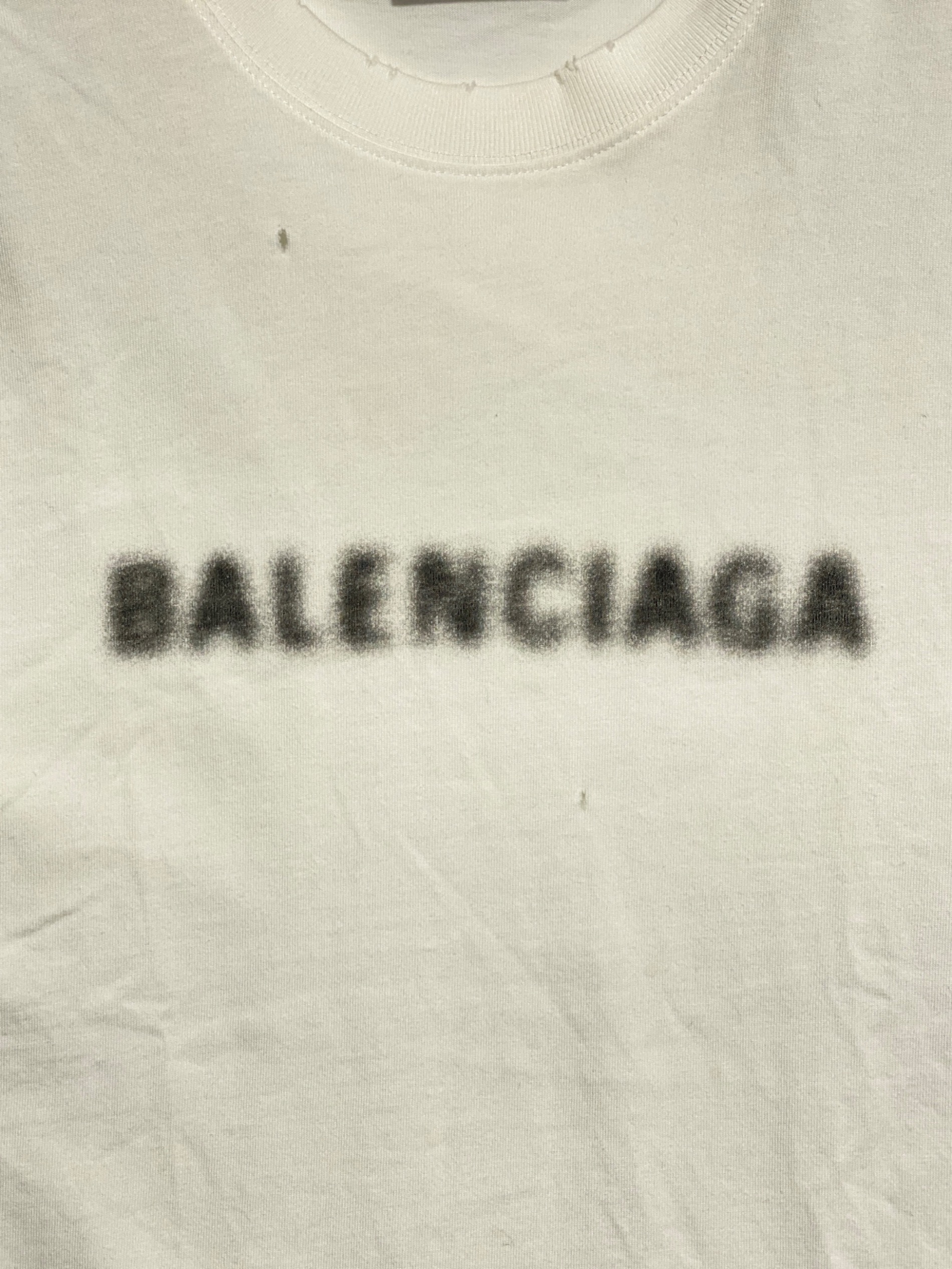 3*9様 BALENCIAGA ホワイト Tシャツ ダメージ加工 Balenciaga Diy Metal T-shirt 'White Black Red' 641675TPVO29065
