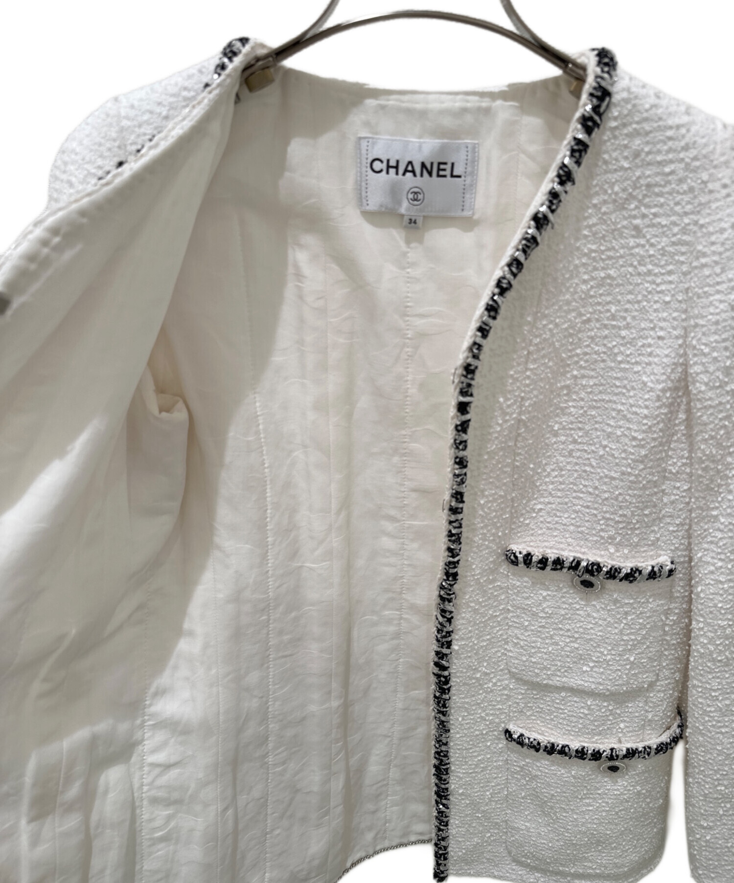 中古・古着通販】CHANEL (シャネル) ココボタンツイードジャケット