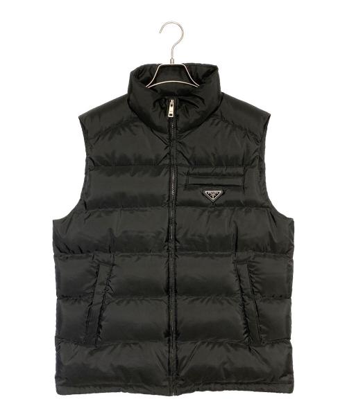 中古・古着通販】PRADA (プラダ) ロゴプレートダウンベスト ブラック