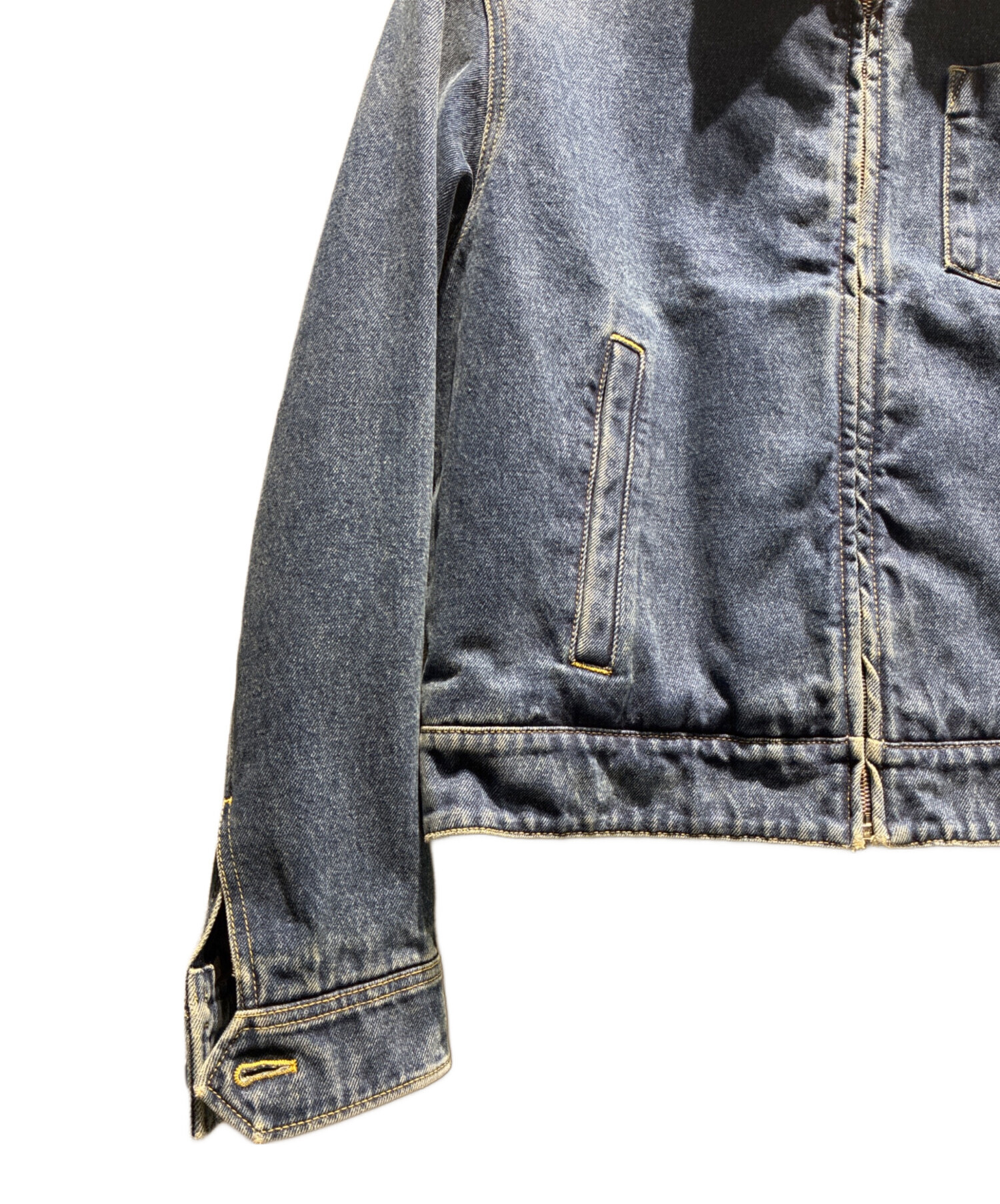 中古・古着通販】PRADA (プラダ) ロゴプレートデニムボアジャケット