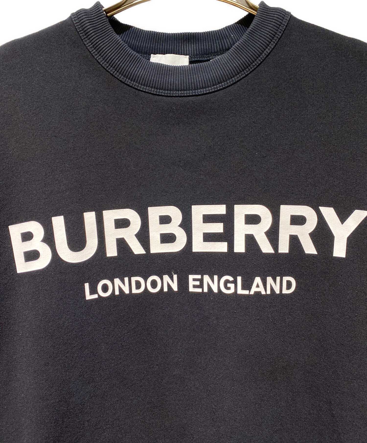 中古・古着通販】BURBERRY (バーバリー) ロゴスウェット ブラック 