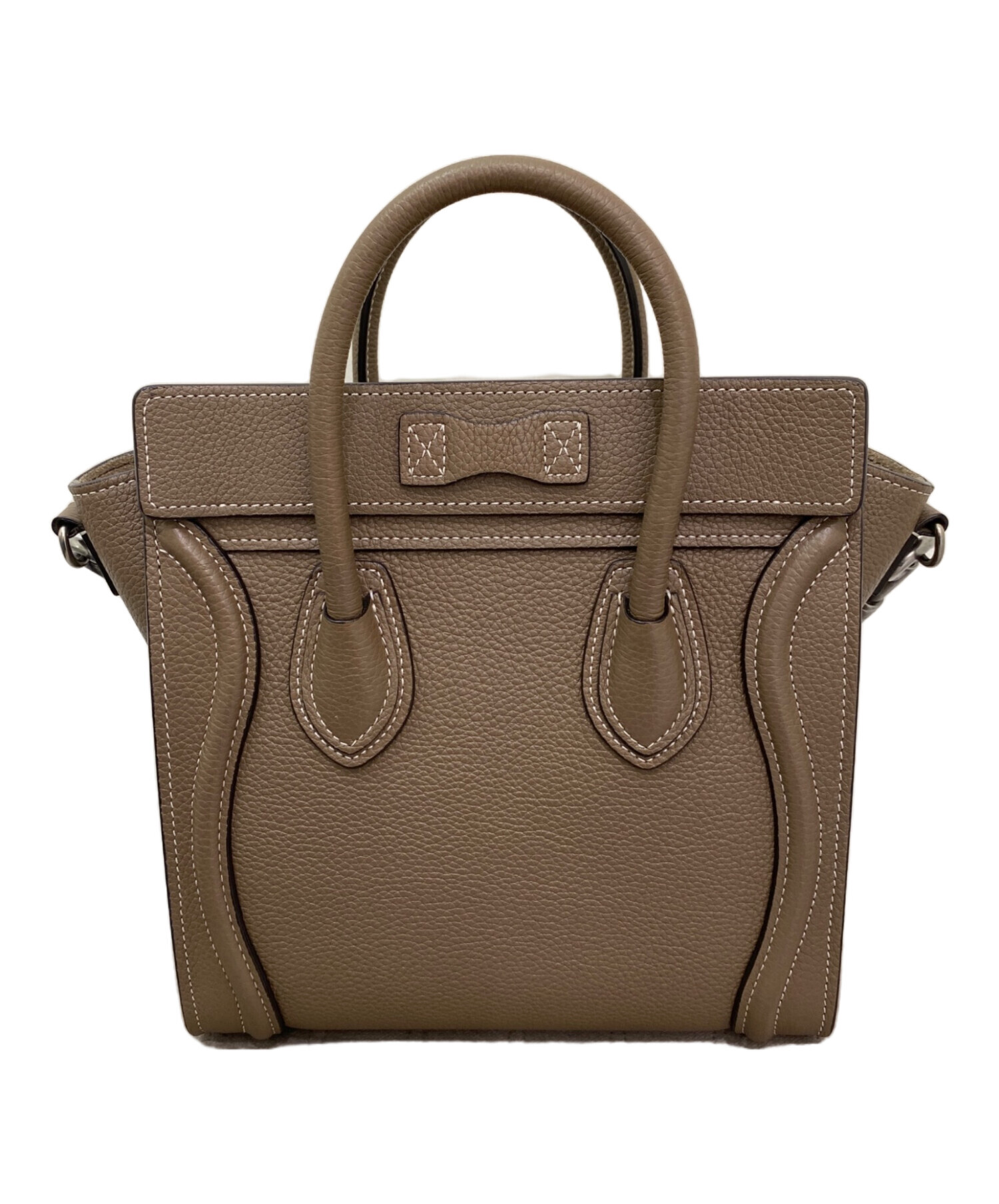 中古・古着通販】CELINE (セリーヌ) ラゲージ ナノ グレージュ サイズ 