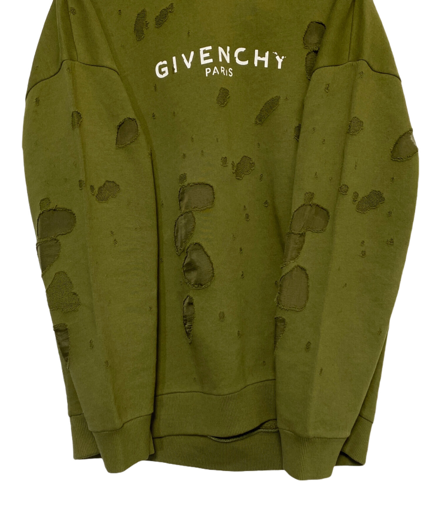 中古・古着通販】GIVENCHY (ジバンシィ) デストロイ加工ロゴパーカー