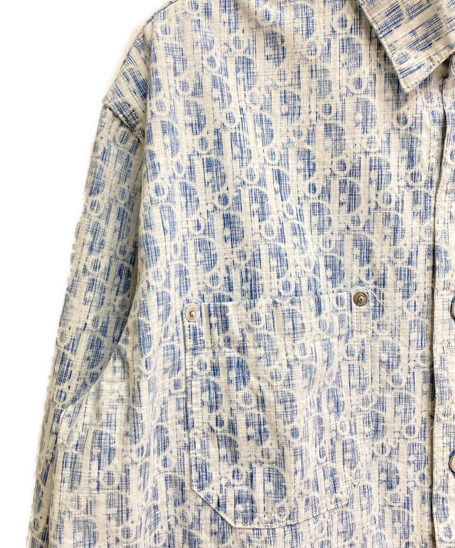 中古・古着通販】Dior (ディオール) オブリークデニムシャツ ブルー