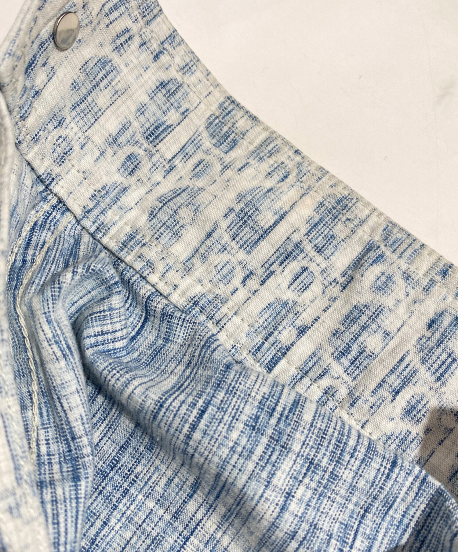 中古・古着通販】Dior (ディオール) オブリークデニムシャツ ブルー 