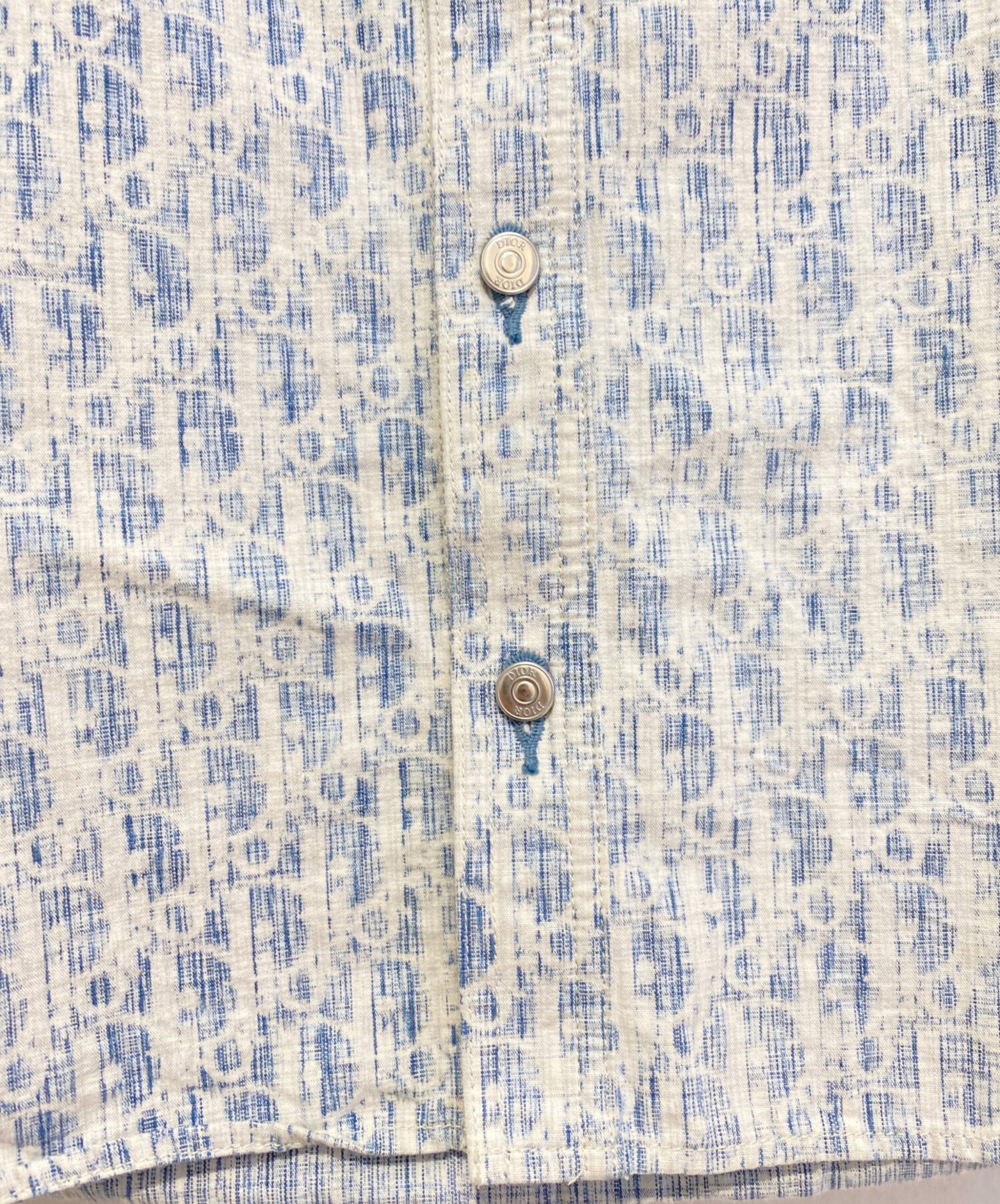 中古・古着通販】Dior (ディオール) オブリークデニムシャツ ブルー 