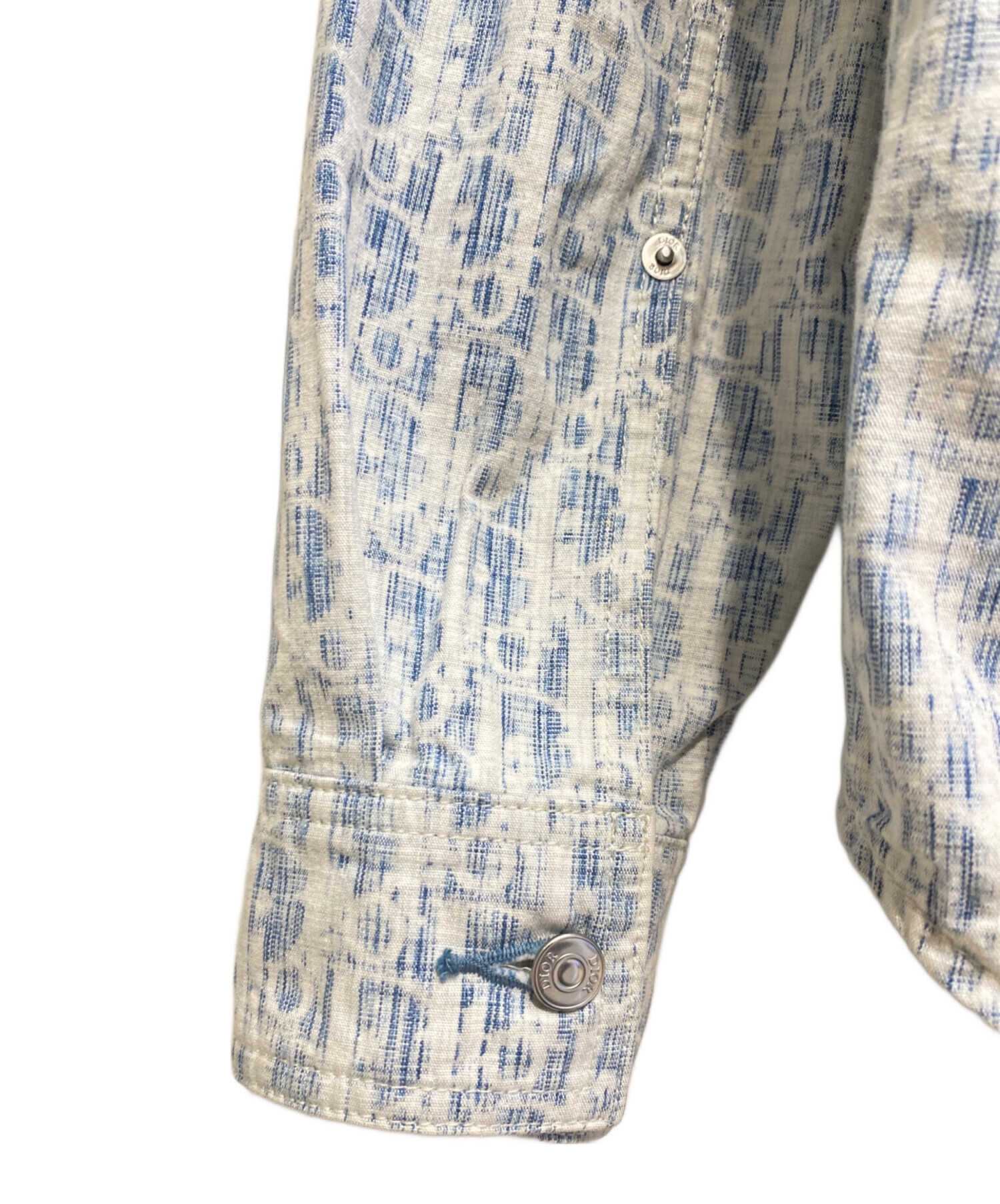 中古・古着通販】Dior (ディオール) オブリークデニムシャツ ブルー
