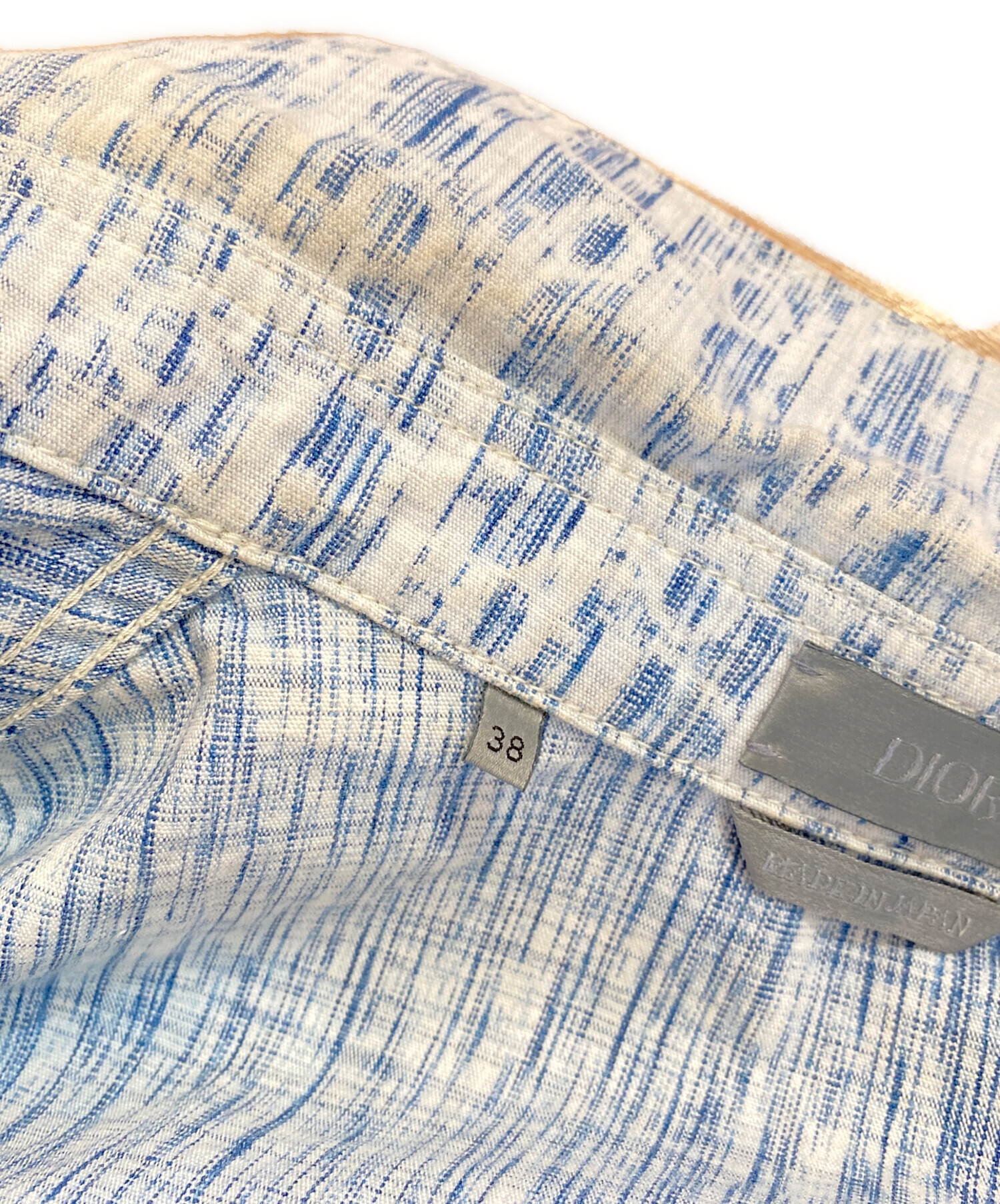 中古・古着通販】Dior (ディオール) オブリークデニムシャツ ブルー 