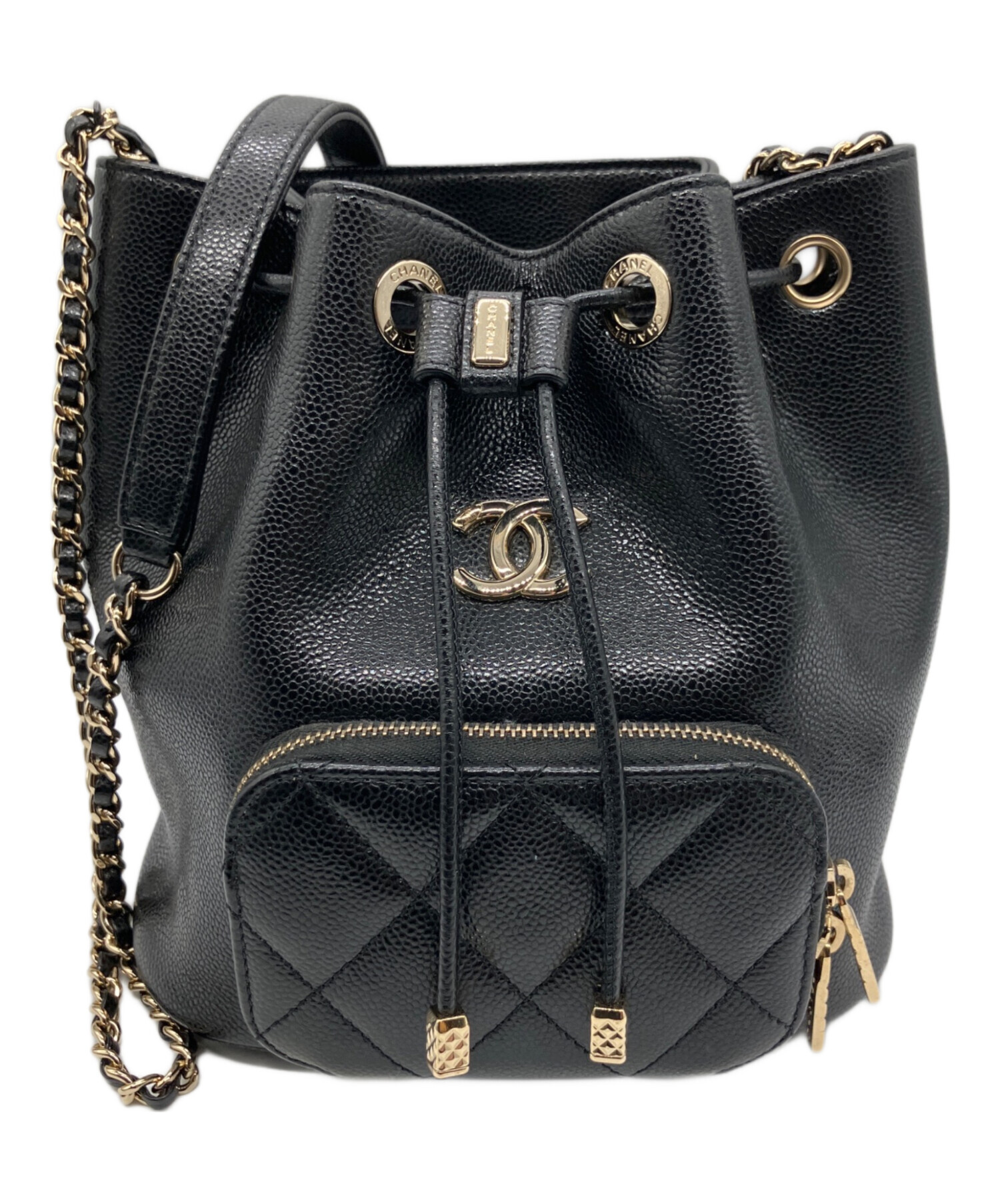 中古・古着通販CHANEL (シャネル) CC マトラッセ バケット CHANEL 