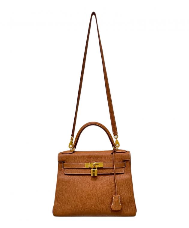 けりー 中古・古着通販】HERMES (エルメス) ケリー28 内縫い/トゴ/ ゴールド