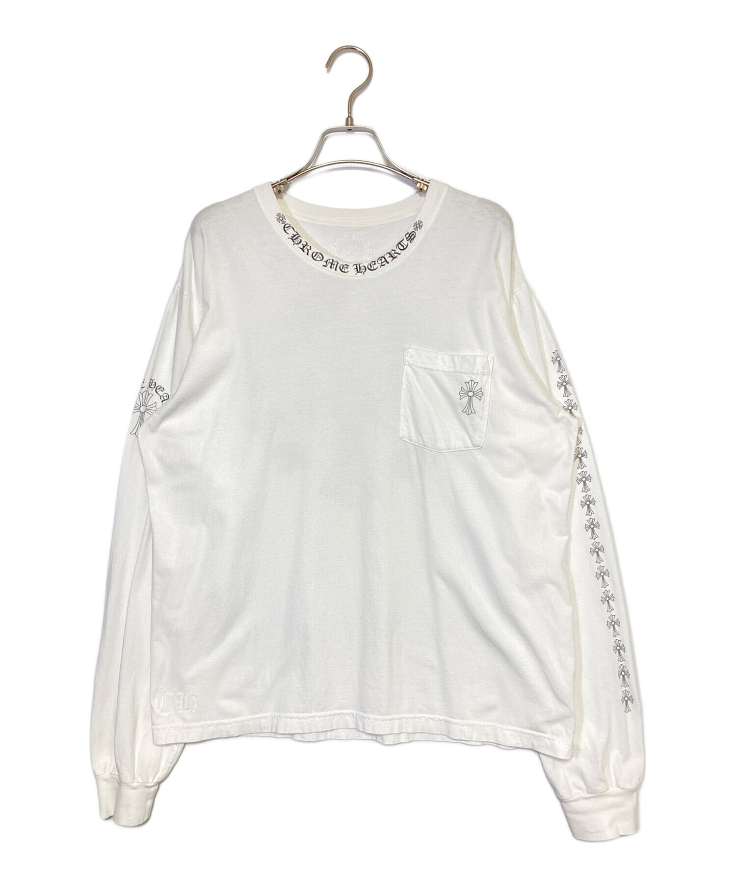 中古・古着通販】CHROME HEARTS (クロムハーツ) CHクロスロングTシャツ