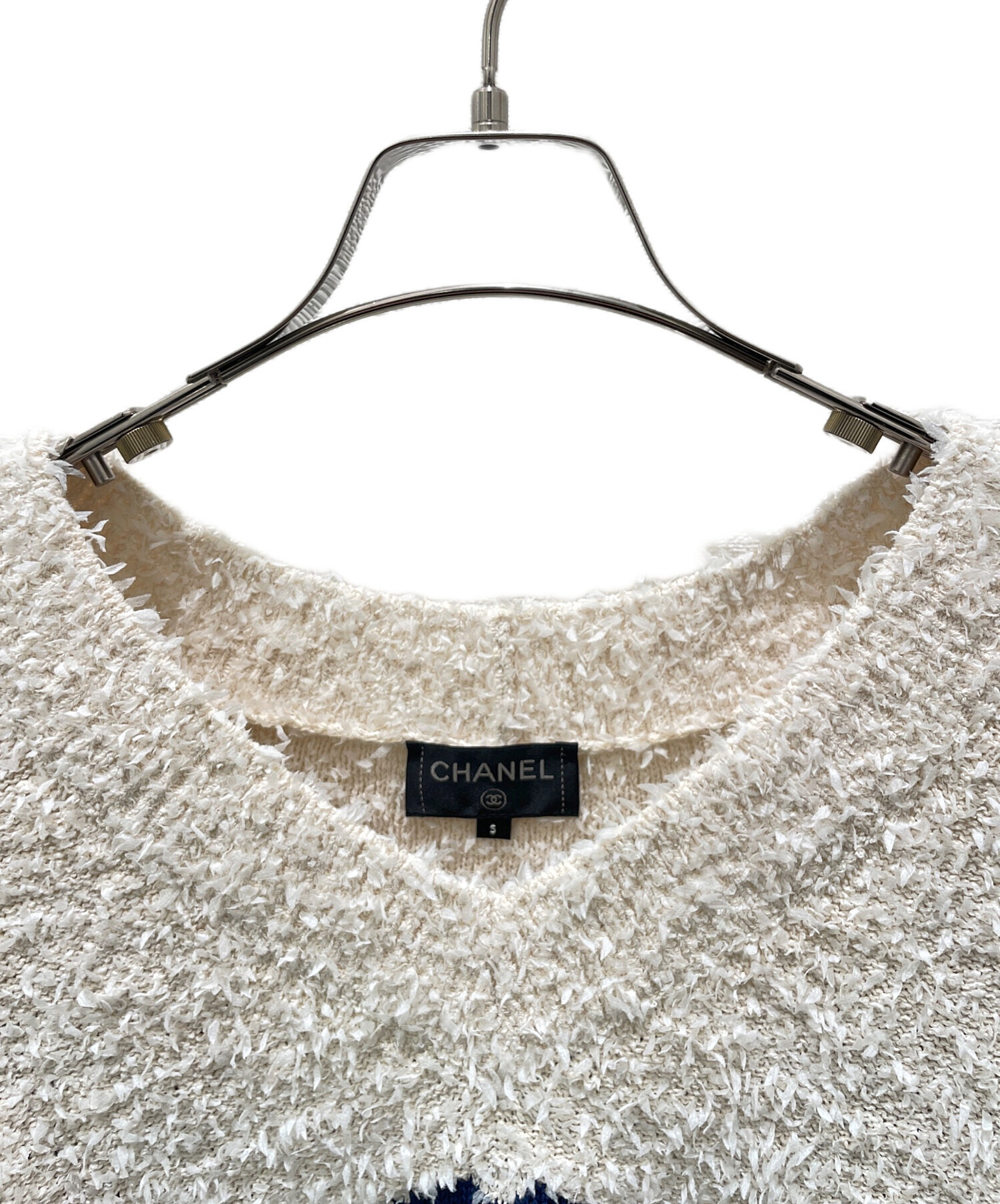 中古・古着通販】CHANEL (シャネル) P61 ココマークVネックツイード